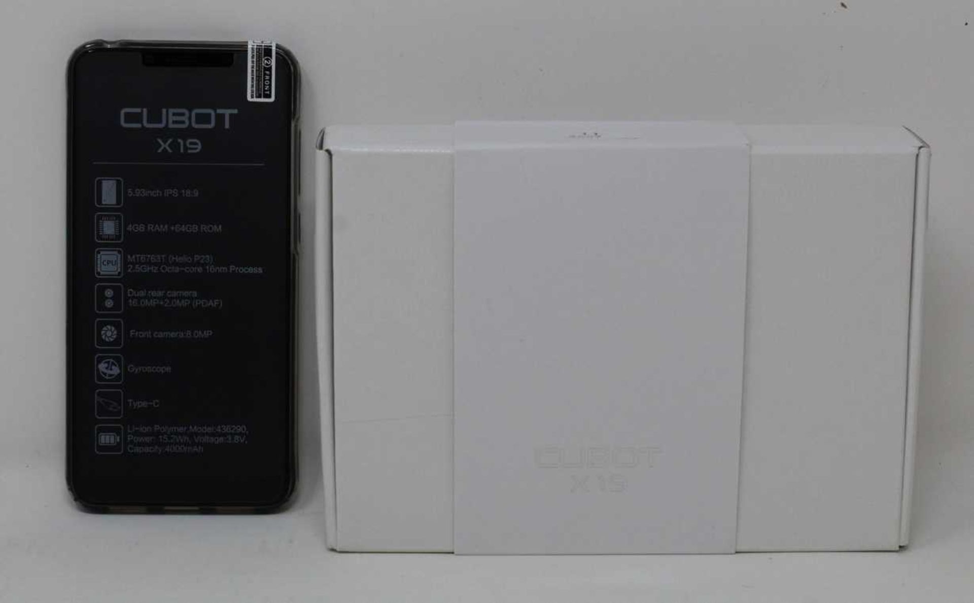 A boxed as new Cubot X19 Android Smartphone in Gradient Colour. 4GB RAM 64GB Storage. Requires UK-