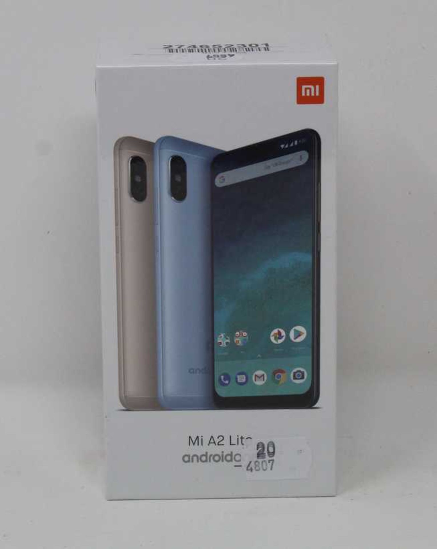 A boxed as new Xiaomi Mi A2 Lite 4GB RAM 64GB Storage Android One Smartphone in Black (Box sealed