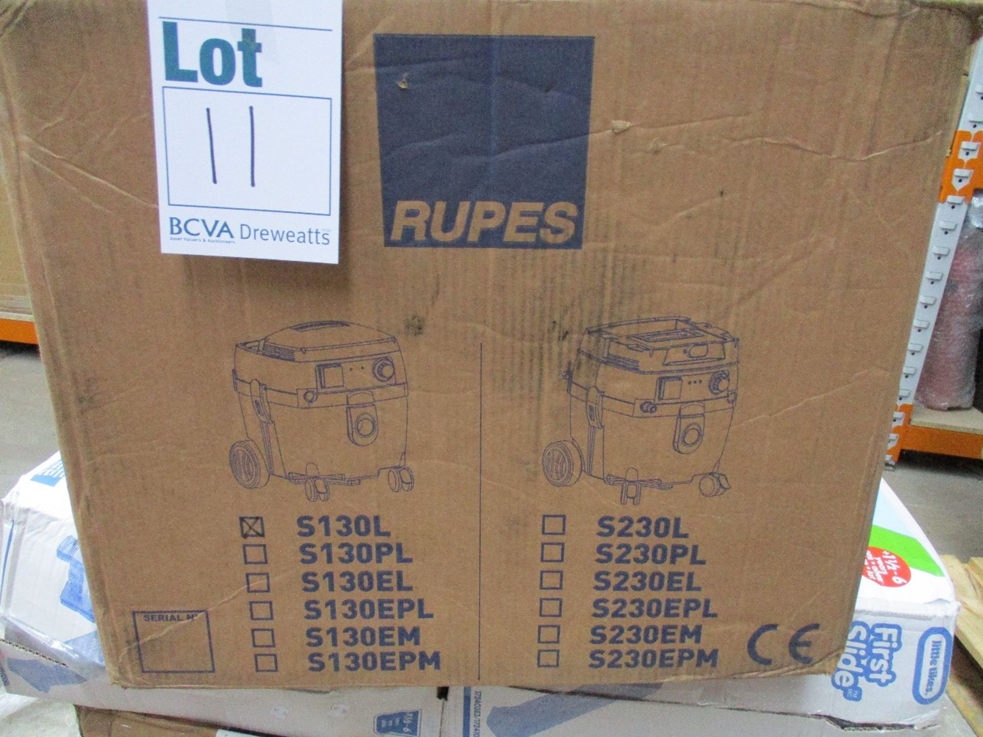 A boxed S130L RUPES Dust Extraction Unit (30ltr).