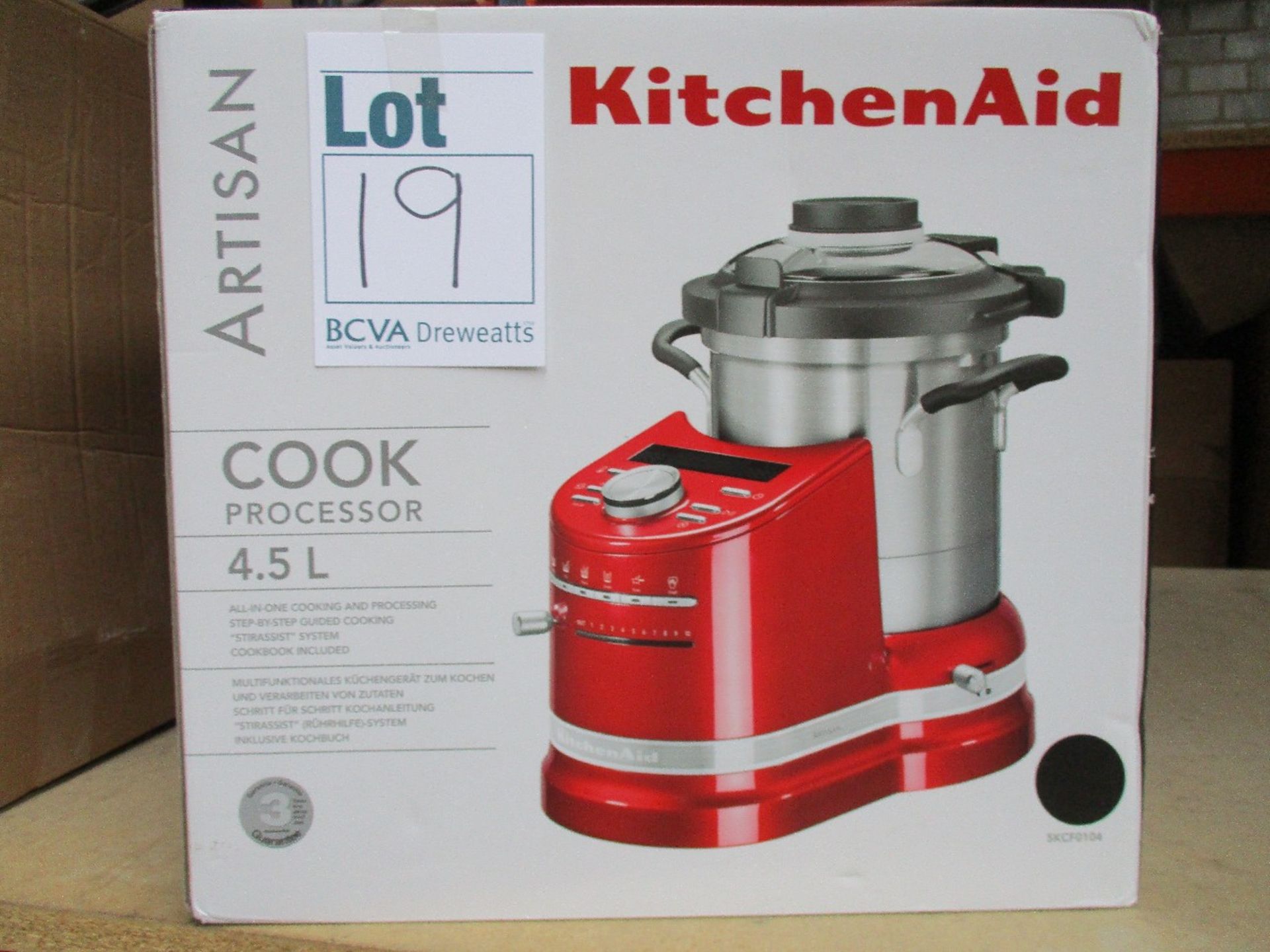 One boxed KitchenAid Artisan (5KCF0104BBK) Cook Processor 4.5L.