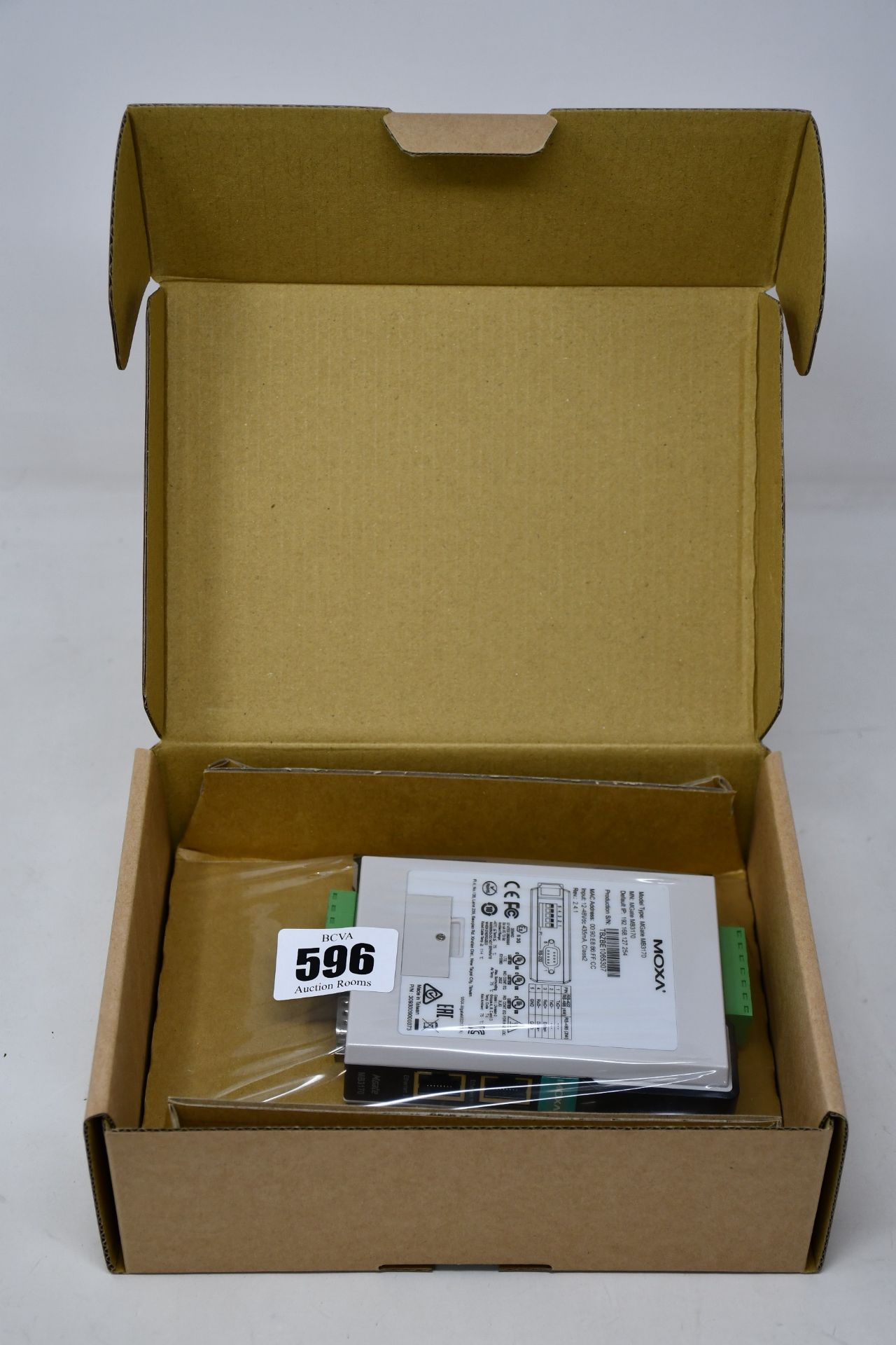 A boxed as new Moxa MGate MB3170 V2.4.1 Advanced Serial-to-Ethernet Modbus Gateway (P/N: