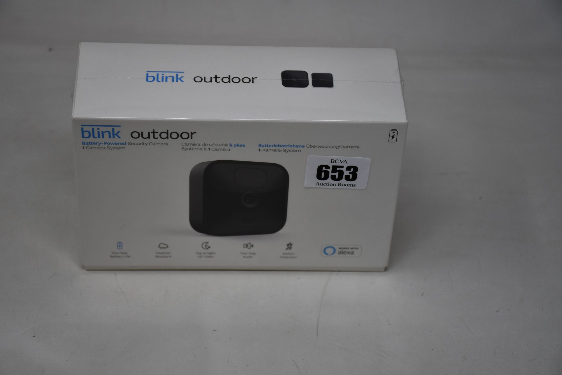 A boxed as new Blink Outdoor smart security camera system.