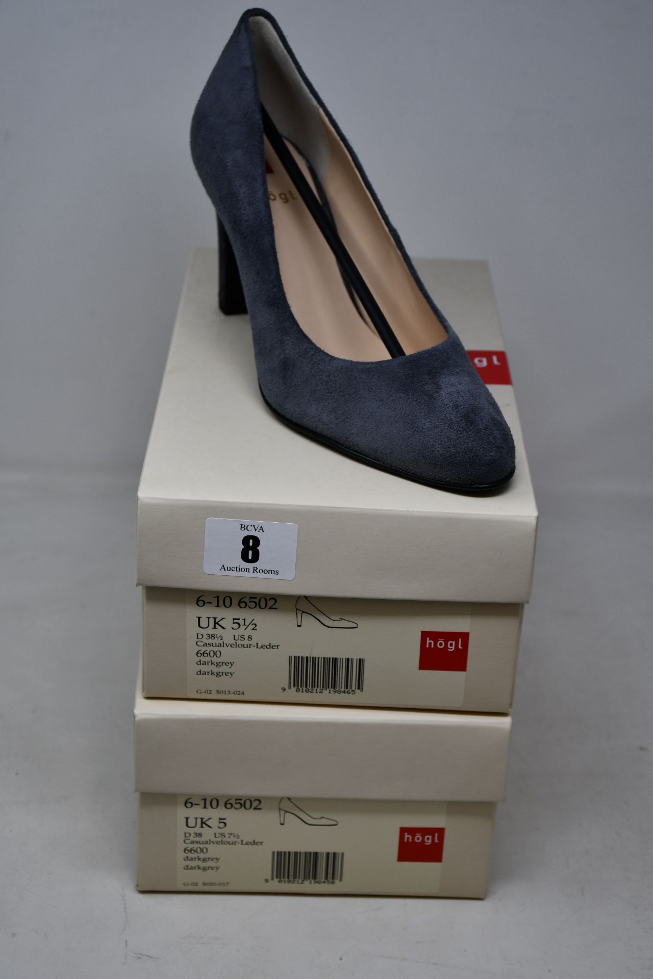 Two pairs of Hogl Bonnie closed toe shoes in dark grey (UK 5, 5.5).