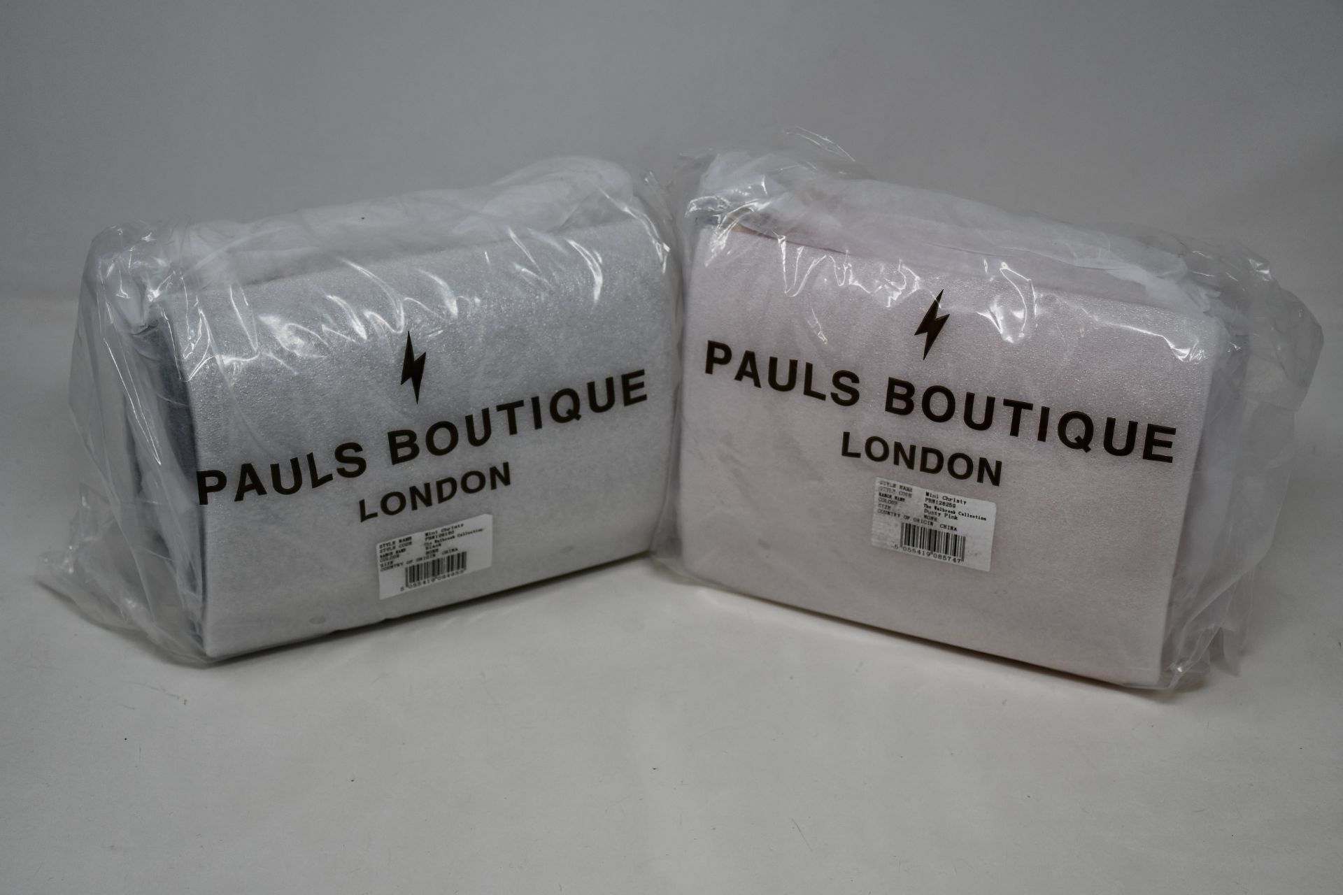 Four as new Pauls Boutique Mini Christy bags (Three dusty pink, one black).