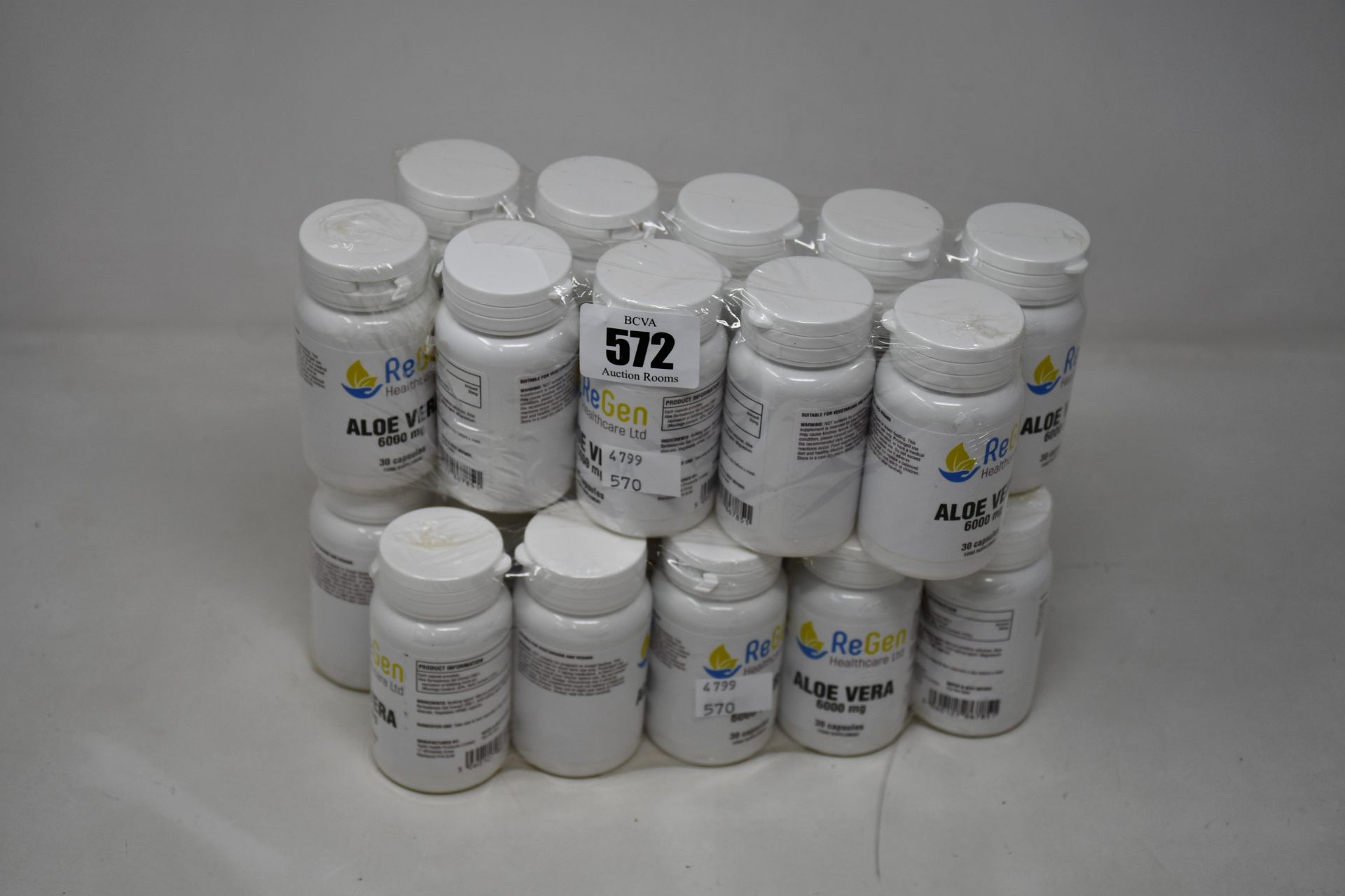 Twenty ReGen Healthcare Aloe Vera 6000mg food supplements (30 capsules each, Exp: 01/2023).