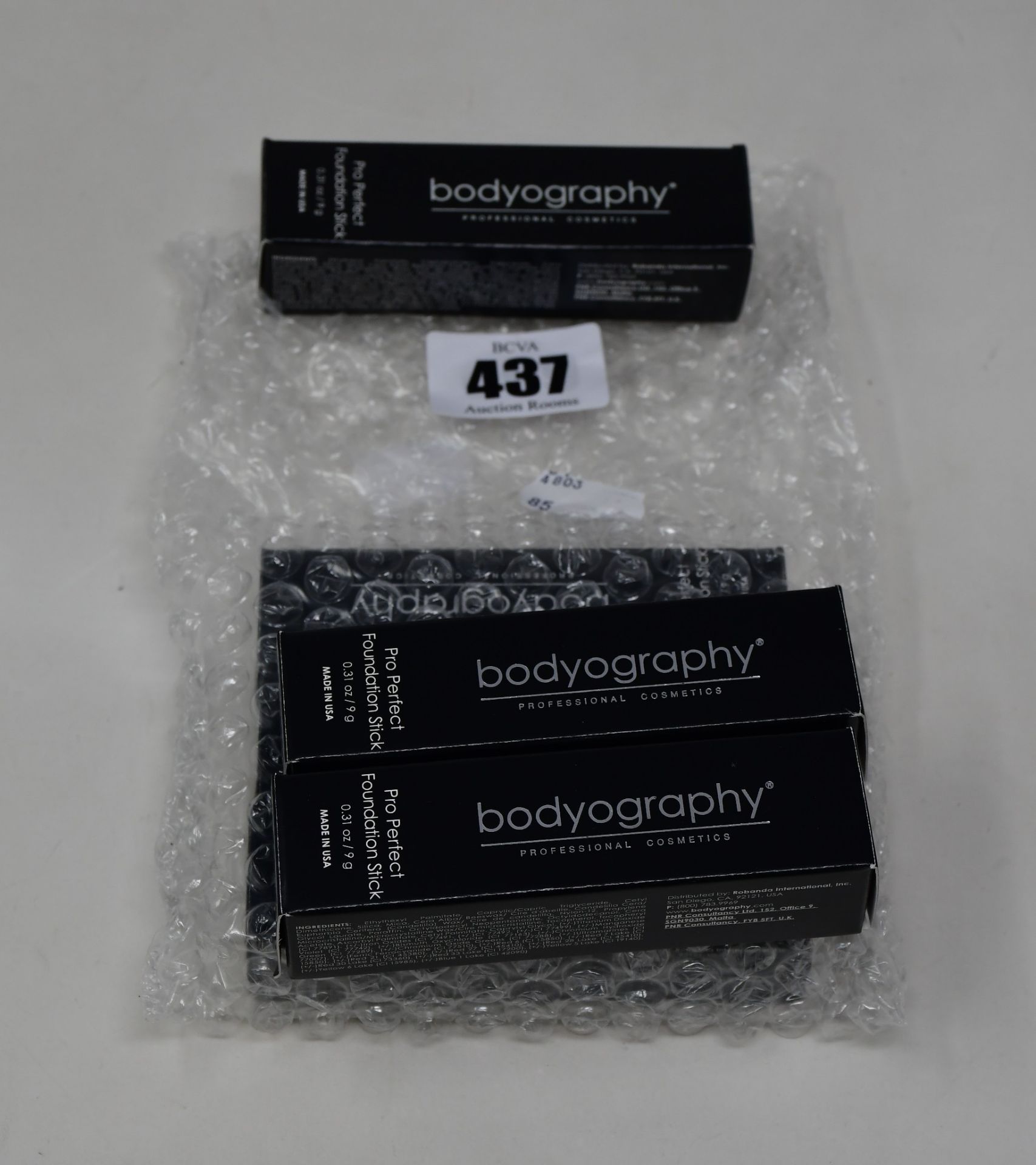 Six boxed as new Bodyography Pro Perfect Foundation Stick.