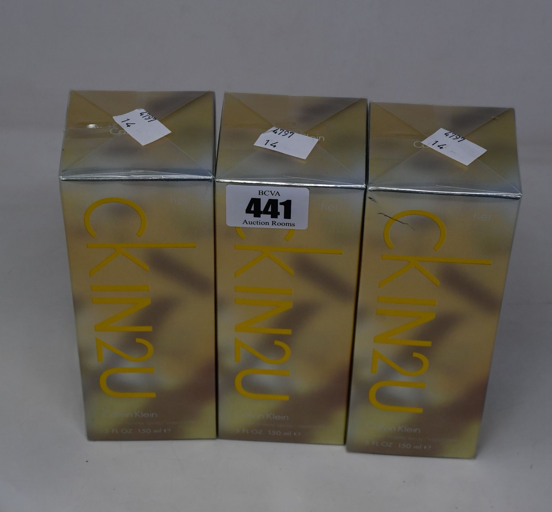 Three Calvin Klein CKIN2U eau de toilette for her (150ml).