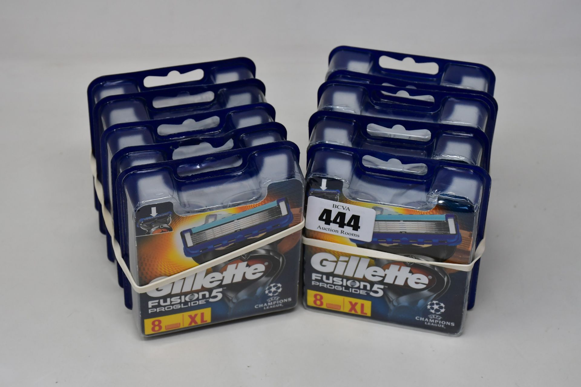 Ten packs of eight as new Gillette Fusion5 Proglide razor blades.