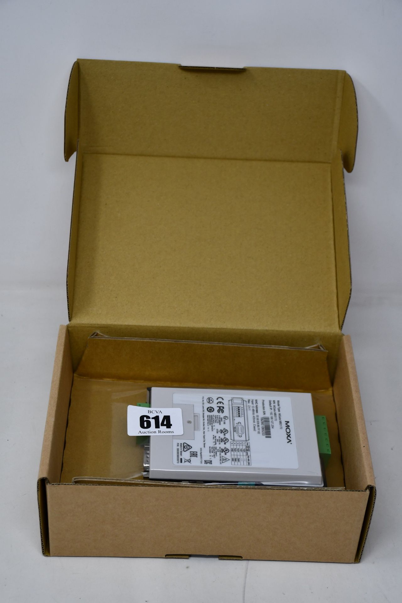 A boxed as new Moxa MGate MB3170 V2.4.1 Advanced Serial-to-Ethernet Modbus Gateway (P/N: