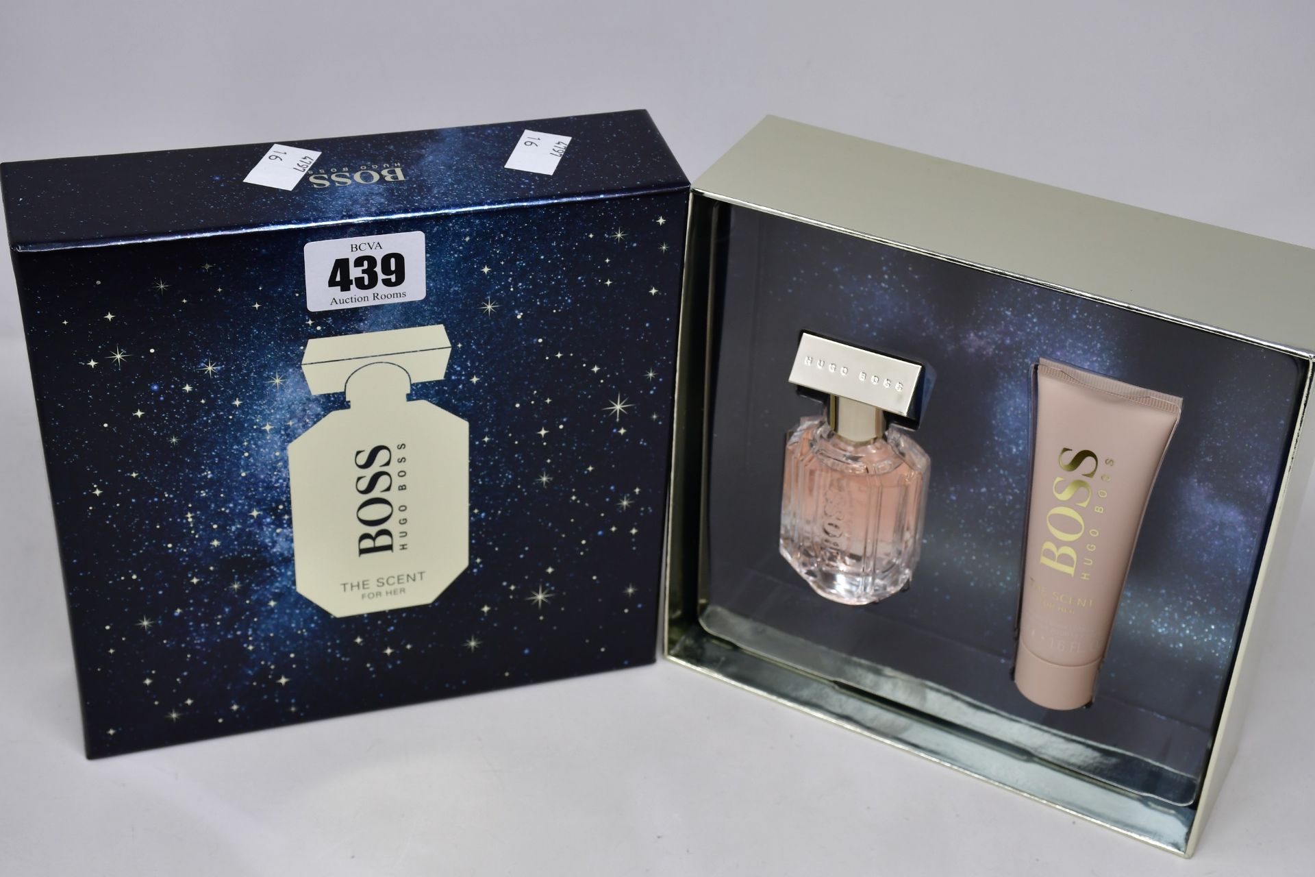 Three Hugo Boss 'The Scent' for her gift sets to include 30ml eau de parfum and 50ml body lotion.