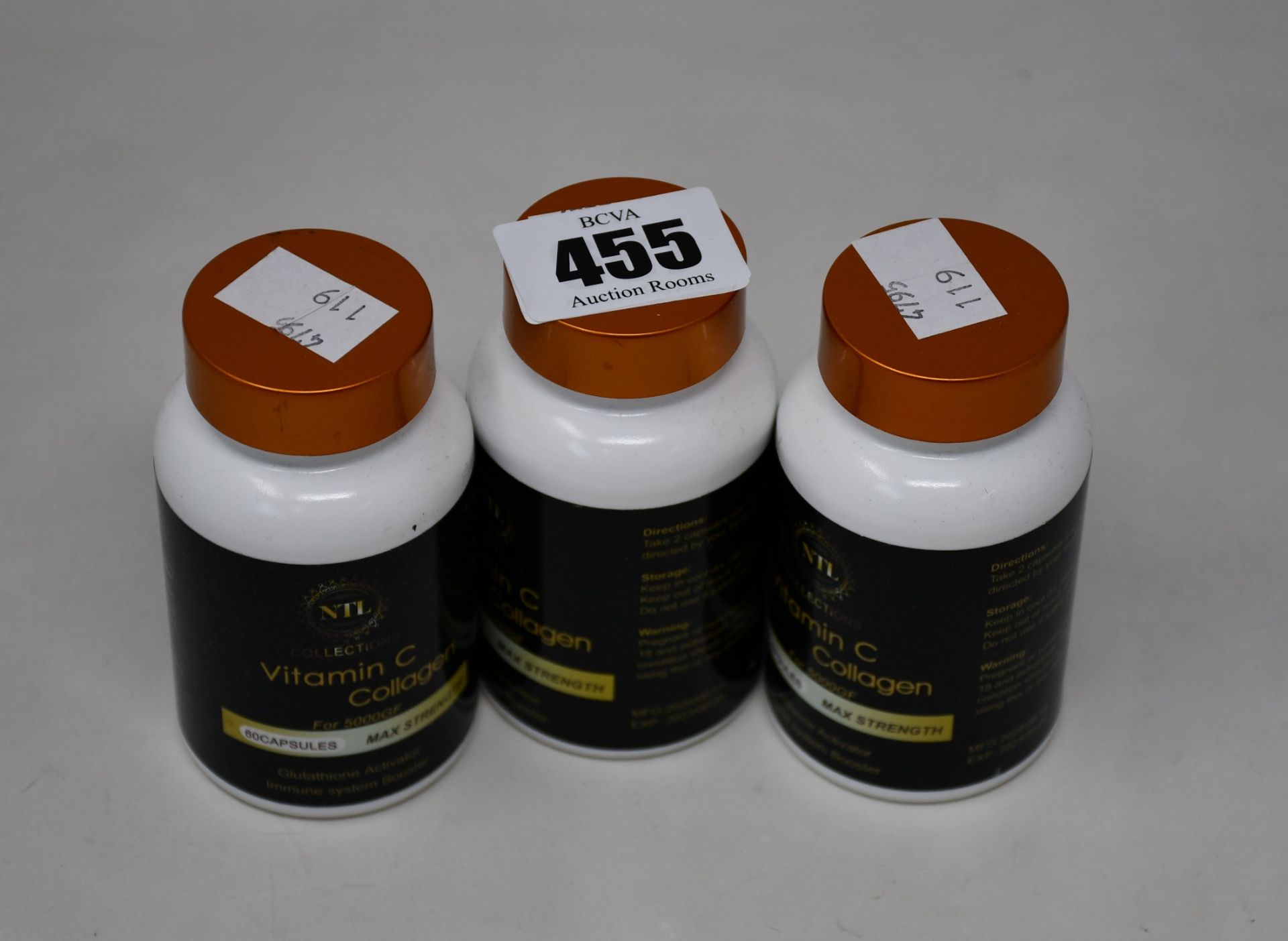 Eight NTL Collections vitamin C collagen food supplements capsules and four boxed NTL Collection