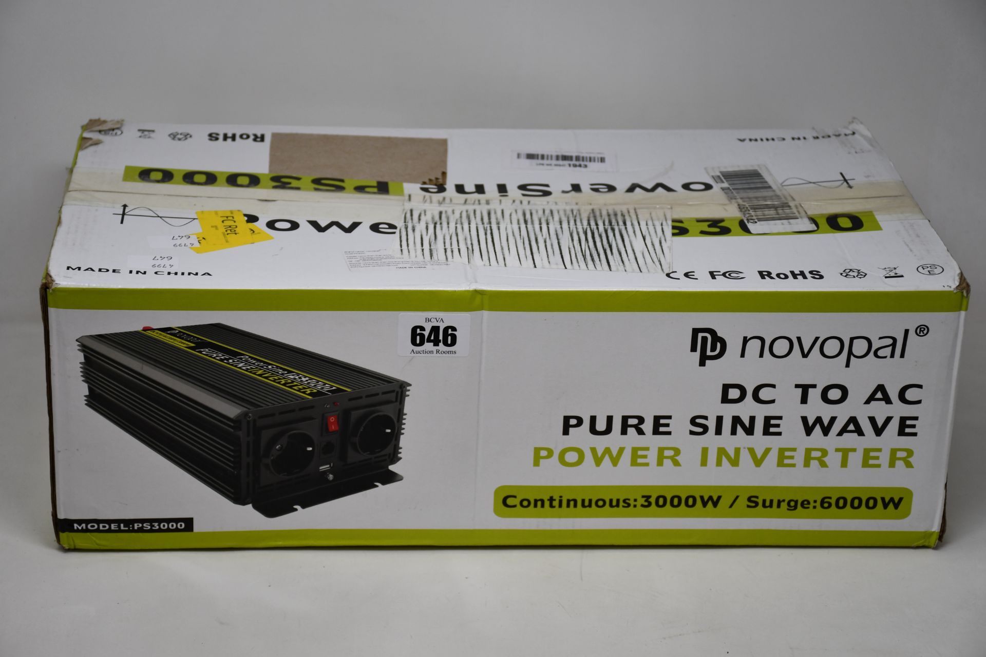 A boxed as new Novopal DC to AC Pure Sine Wave Power Inverter (PS3000).