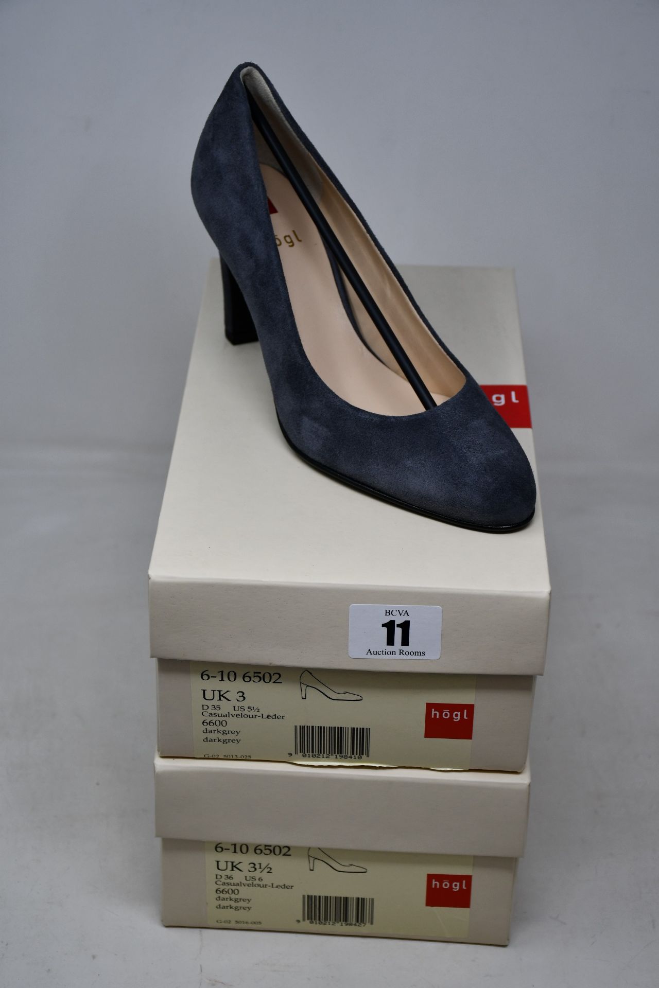 Two pairs of Hogl Bonnie closed toe shoes in dark grey (UK 3, 3.5).