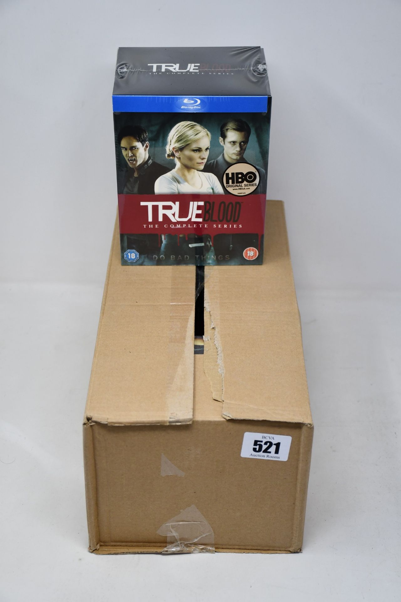 Three boxed as new Complete True Blood Series on Blu-ray.