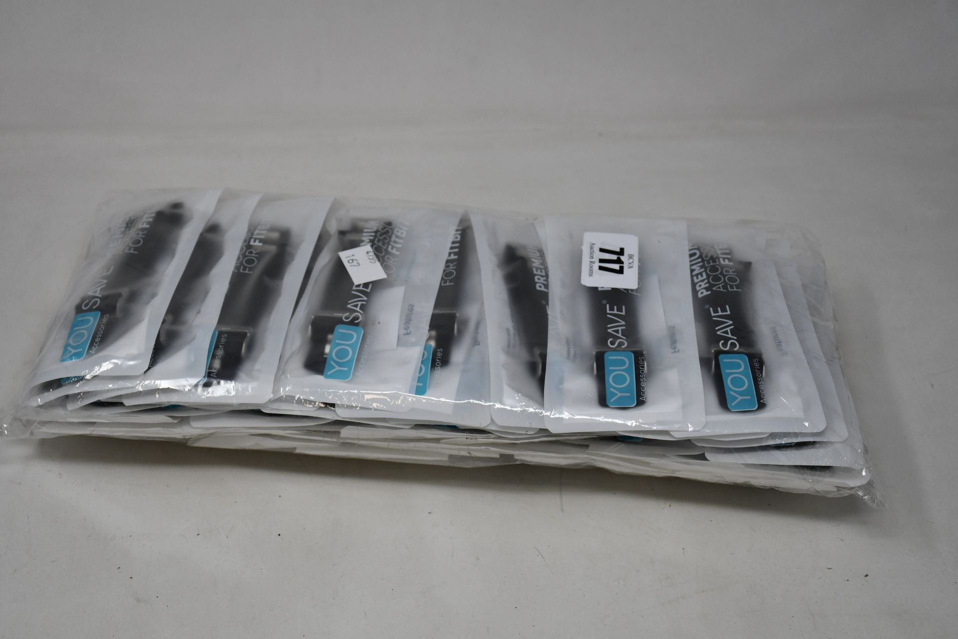 A large quantity of boxed as new Fitbit classic buckle silicone wrist straps in black (Approximately