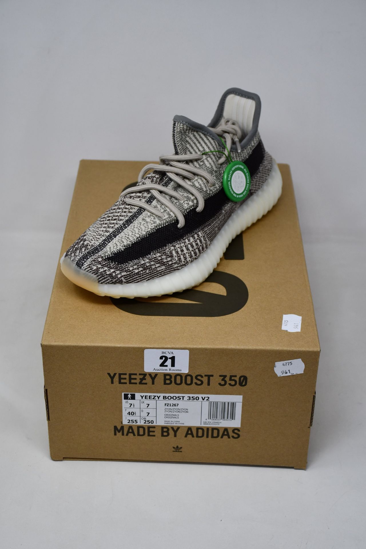 A pair of as new Adidas Yeezy Boost 350 V2 trainers (UK 7).