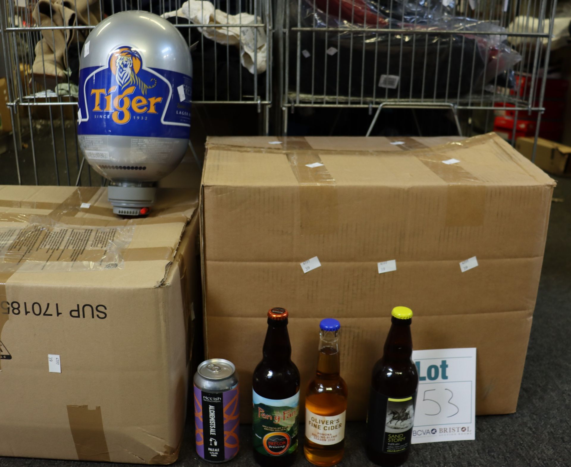 A large quantity of assorted beers, ciders and related items to include Pictish Brewers Gold