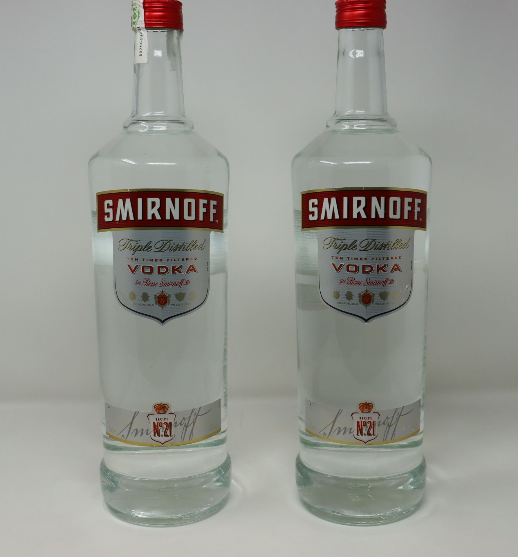 Two as new Smirnoff Triple Distilled Vodka's 3L (Over 18s only).