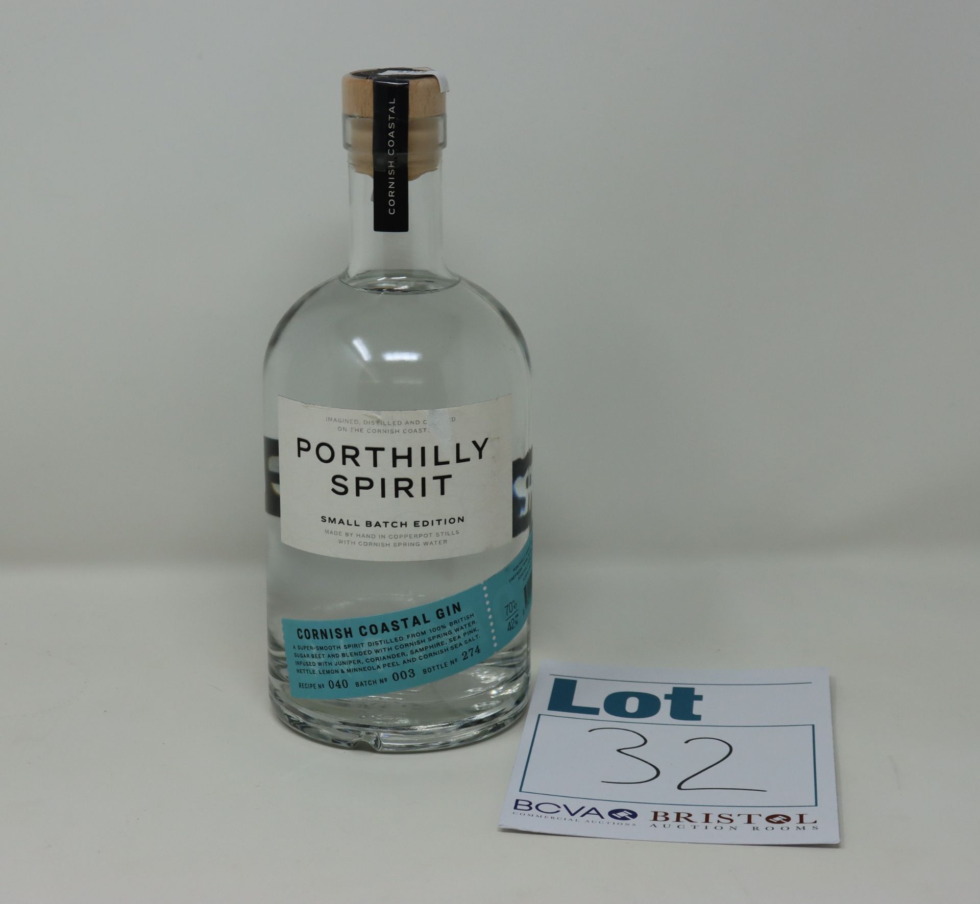 Five bottles of Porthilly Spirit small batch edition Cornish coastal gin (70cl, over 18s only).