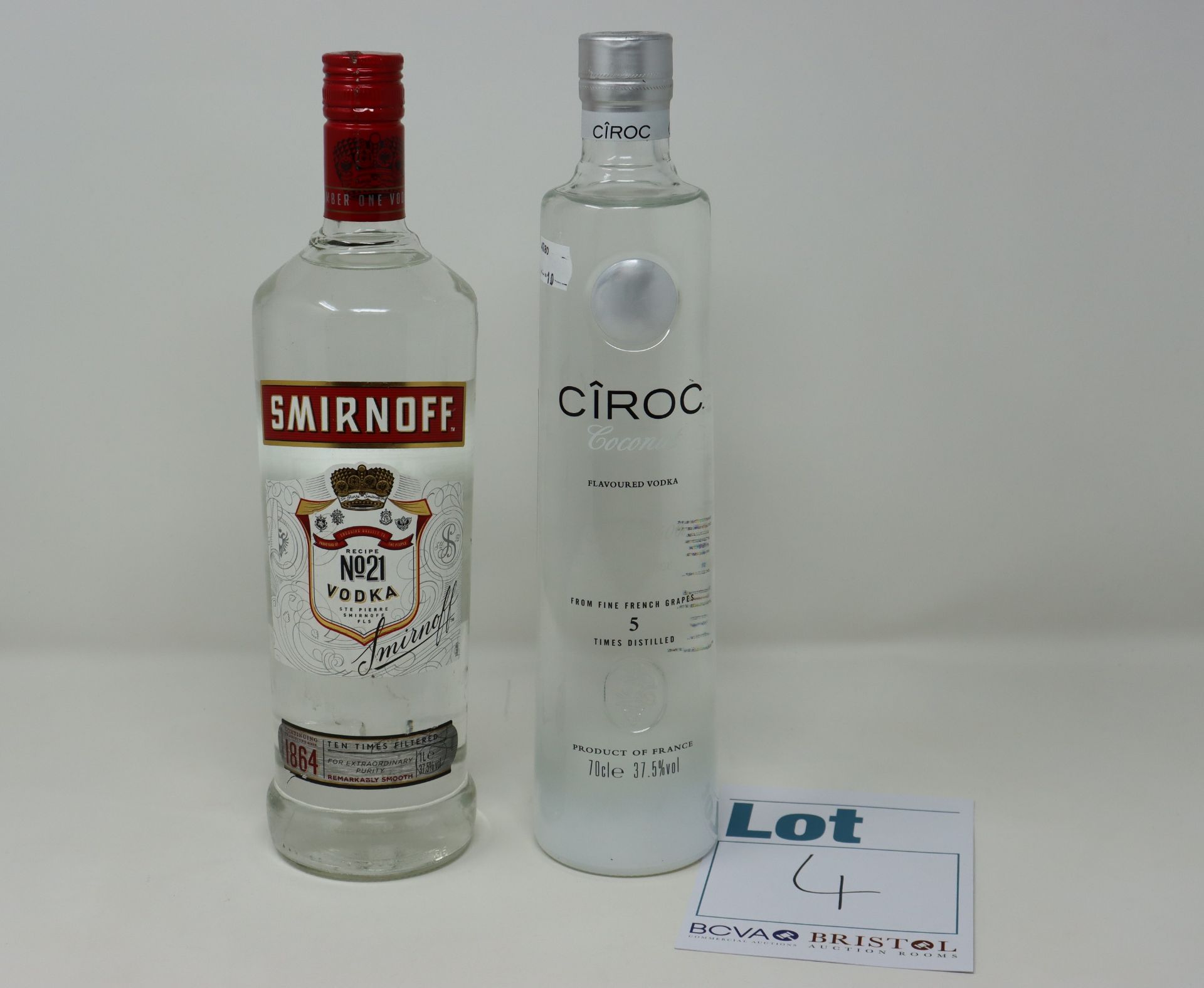 Six bottles of Vodka to include Smirnoff 1L and Ciroc Coconut 70cl (Over 18s only).