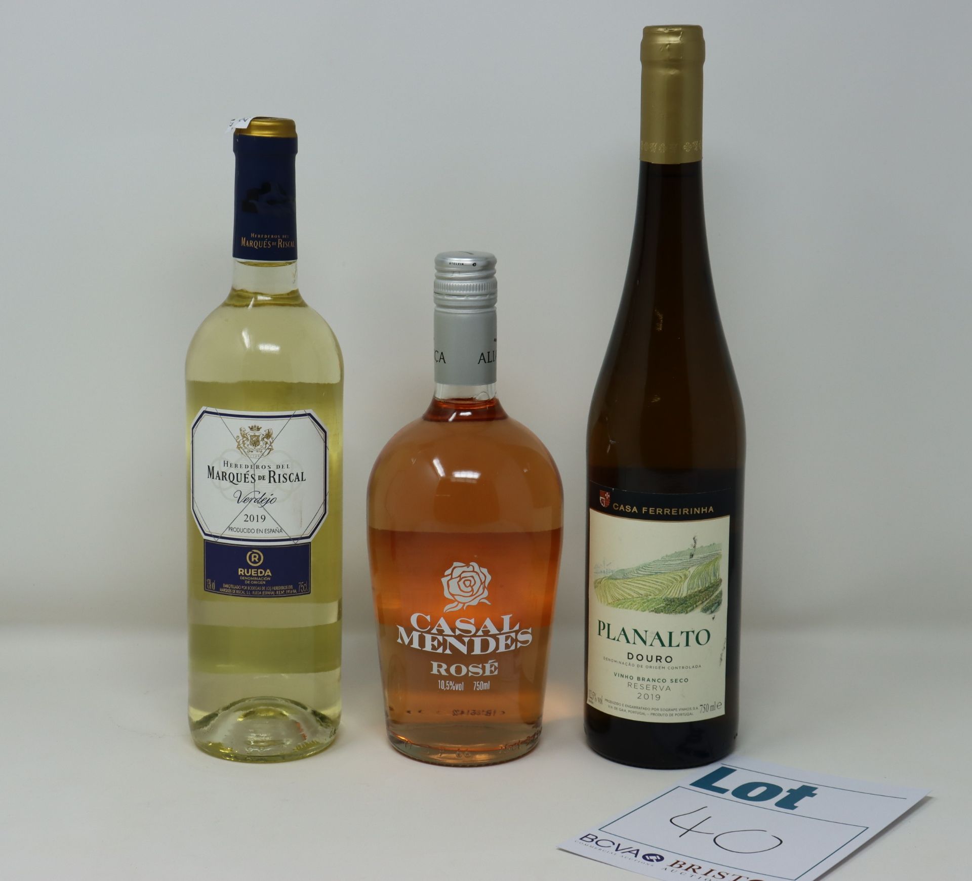 A quantity of assorted wine and related items to include Casal Mendes Rose, Marques De Riscal