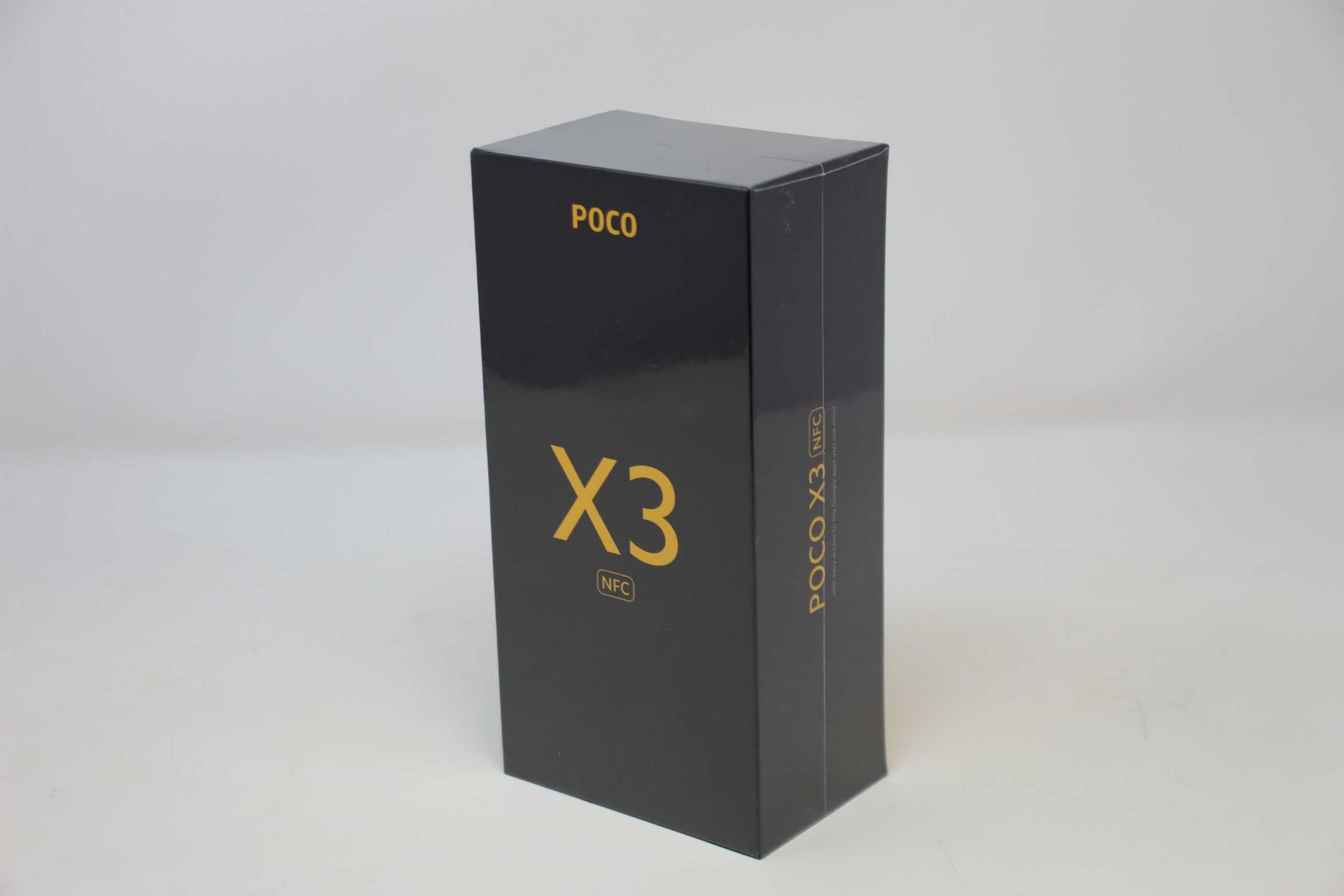 A boxed as new Xiaomi Poco X3 NFC 64GB Smartphone in Shadow Gray (Box sealed).