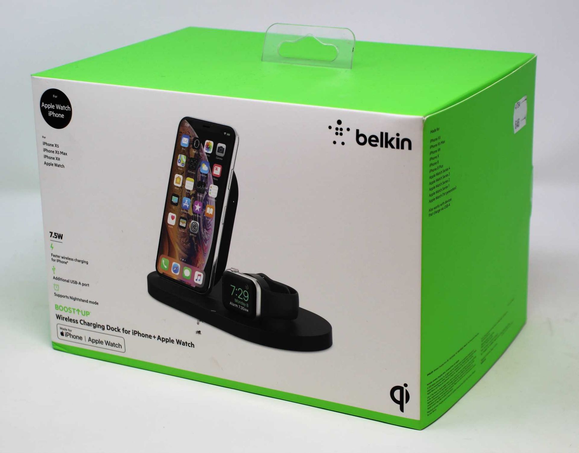 A boxed as new Belkin Boost Up Wireless Charging Dock for iPhone and Apple Watch (M/N: