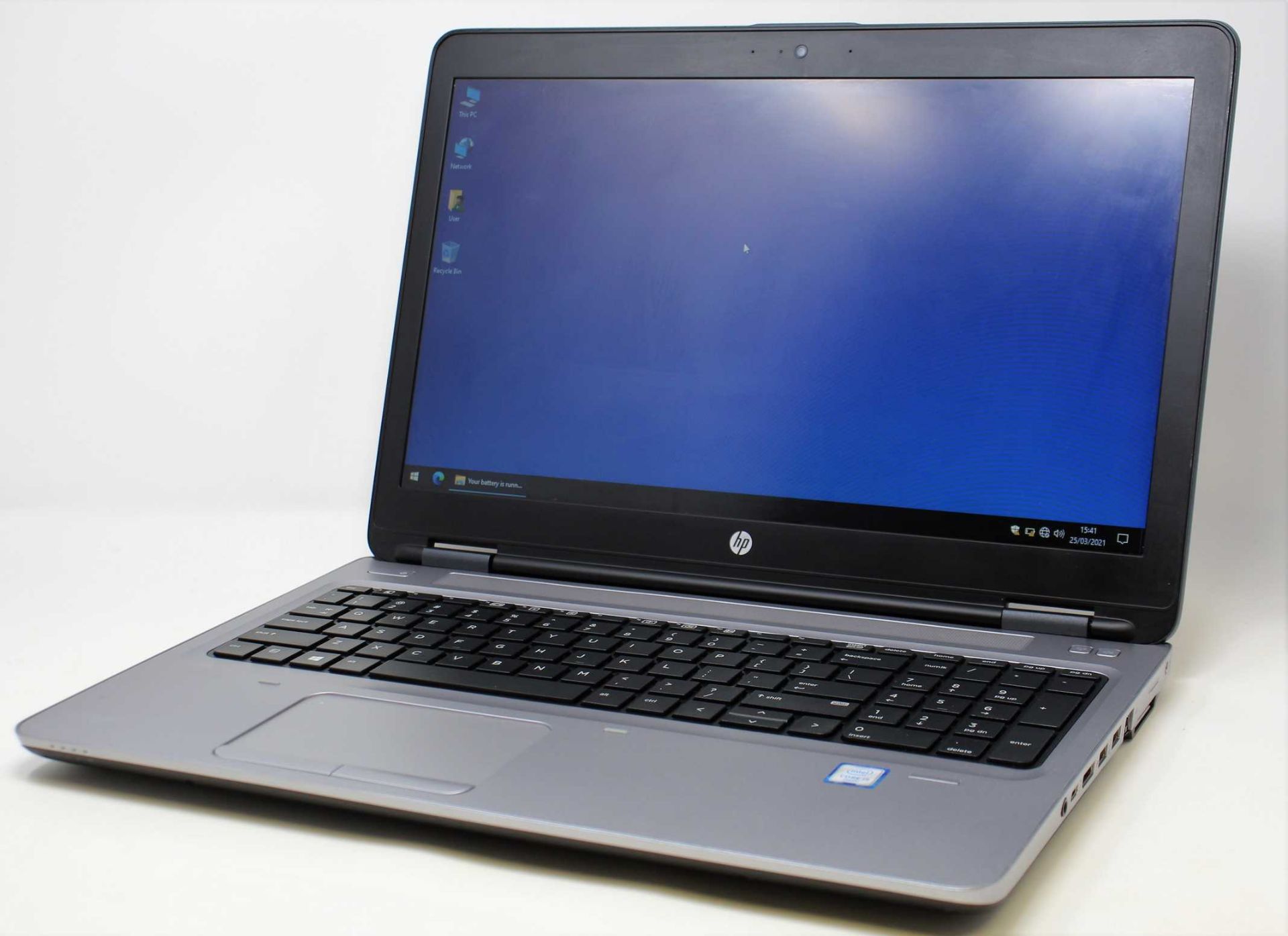 A pre-owned HP ProBook 650 G2 15.6" Laptop in Black with Intel Core i5-6200U 2.40GHz , 8GB RAM,