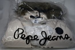 An as new Pepe Jeans Moli heavy coat in buttermilk (S - RRP £115).