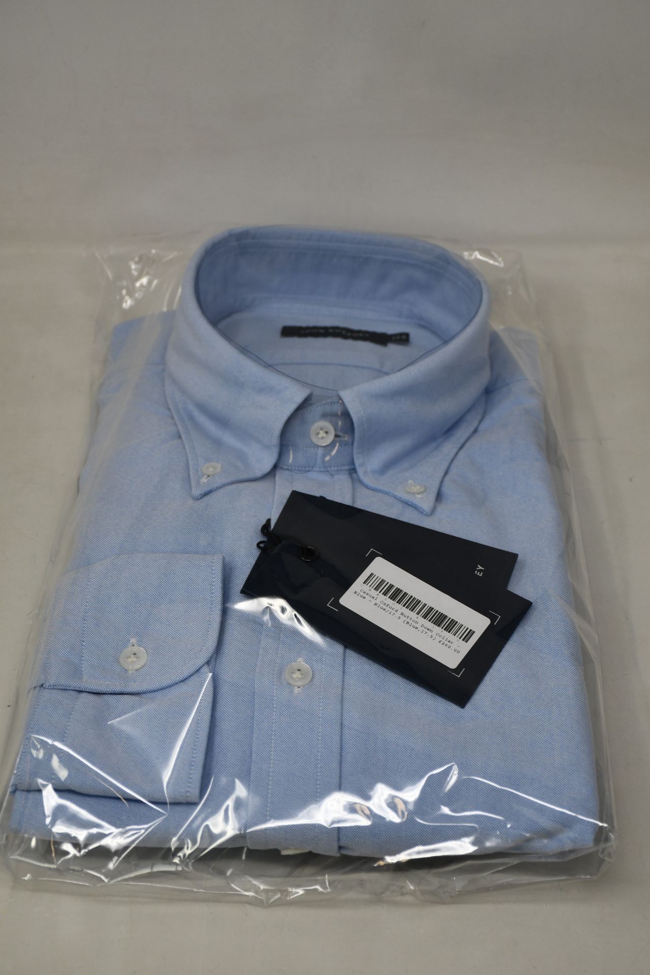 An as new Thom Sweeney casual Oxford button down collar blue shirt (17.5” - RRP £260).