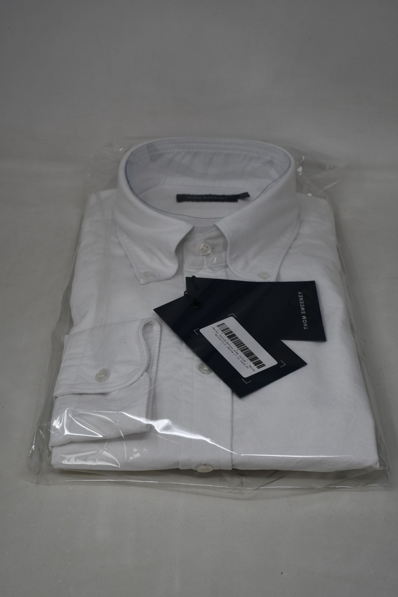 An as new Thom Sweeney casual Oxford button down collar white shirt (16.5” - RRP £260).