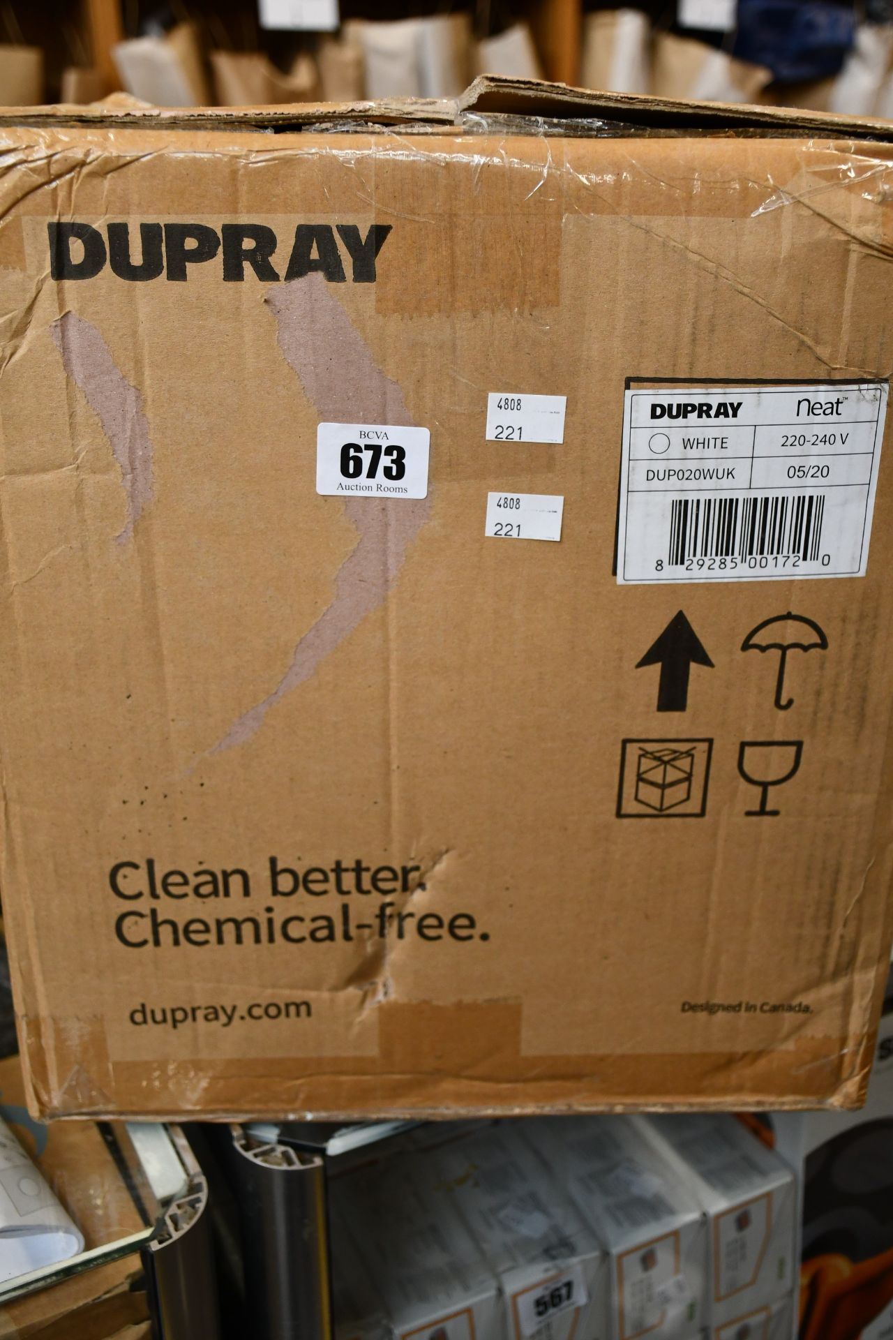 A boxed Dupray NEAT Multipurpose Steam Cleaner.