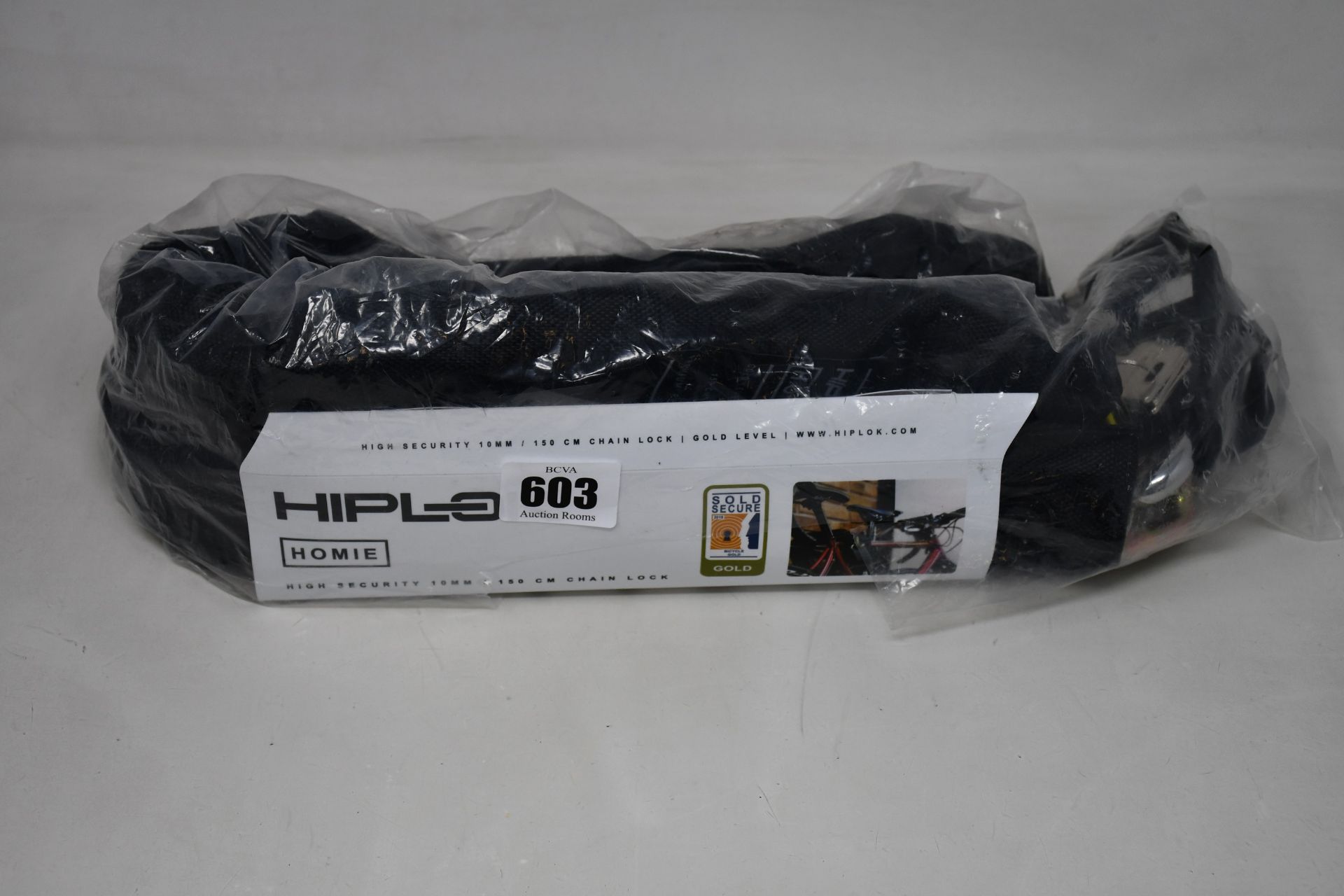 An as new Hiplox Homie black bike lock hardened steel chain 10mm.