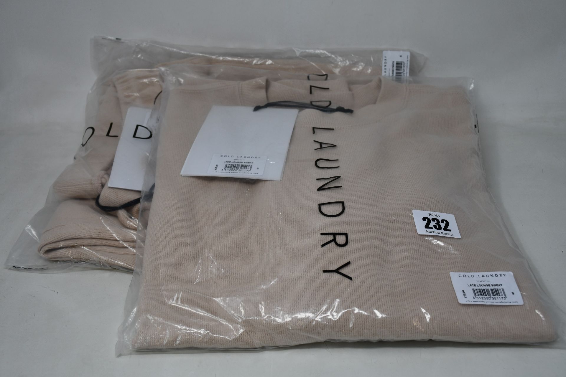 An as new Cold Laundry Lace lounge sweatshirts (S - RRP £70) and matching lounge pants (S - RRP £