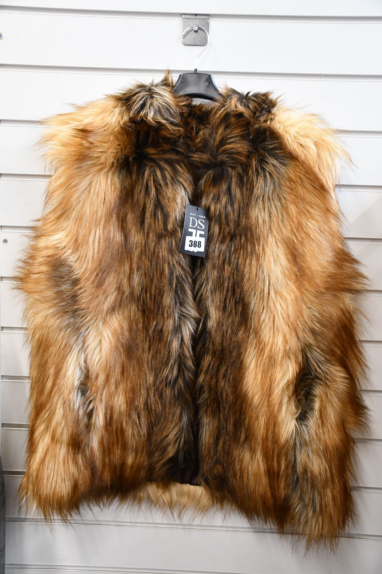 An as new Donna Salyers Fabulous Furs Red Fox faux fur hook vest (XL - RRP $179).