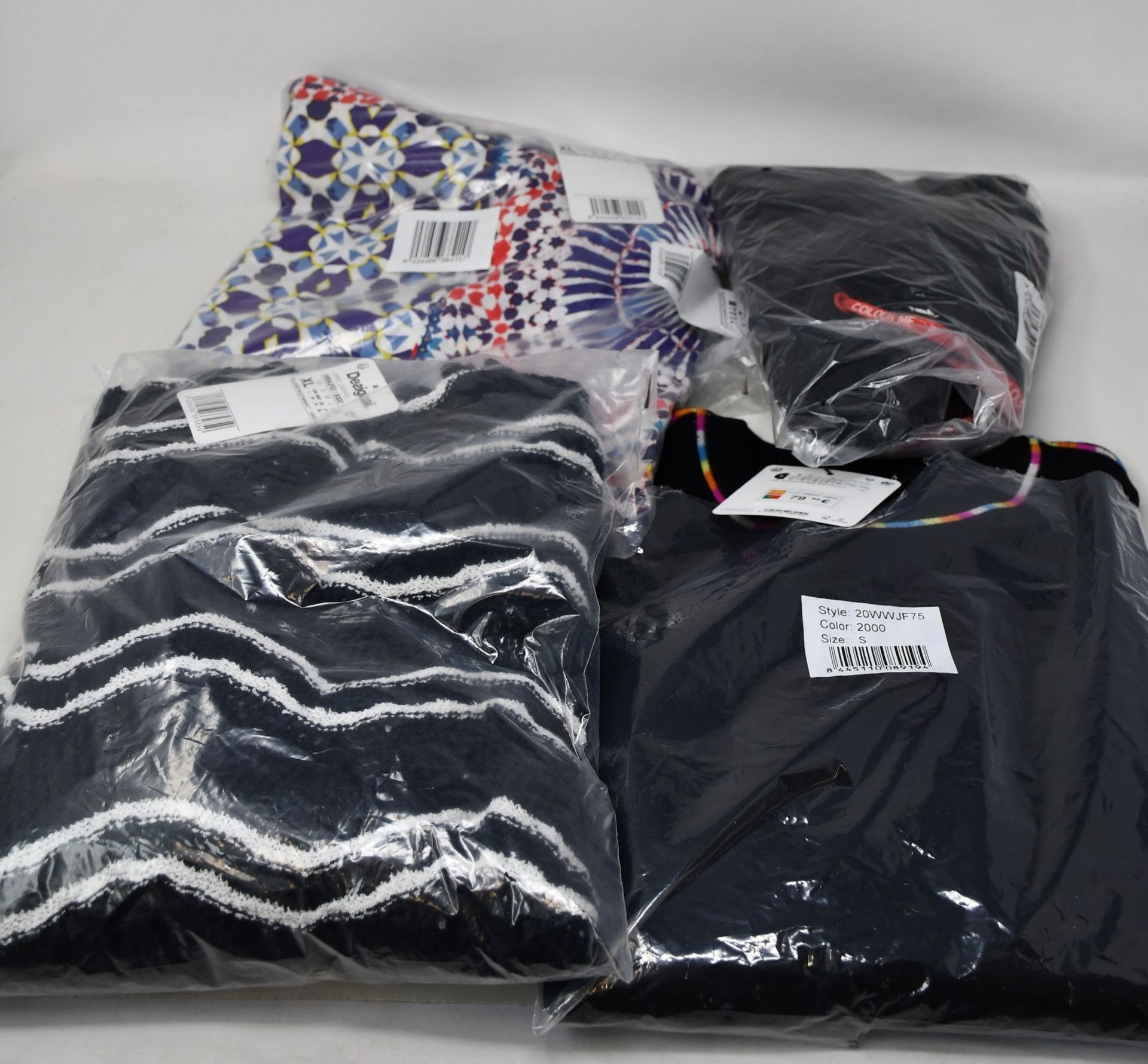 Four items of as new Desigual clothing; an Oakville sweater (UK 10 - RRP £74), Cashel cardigan (UK