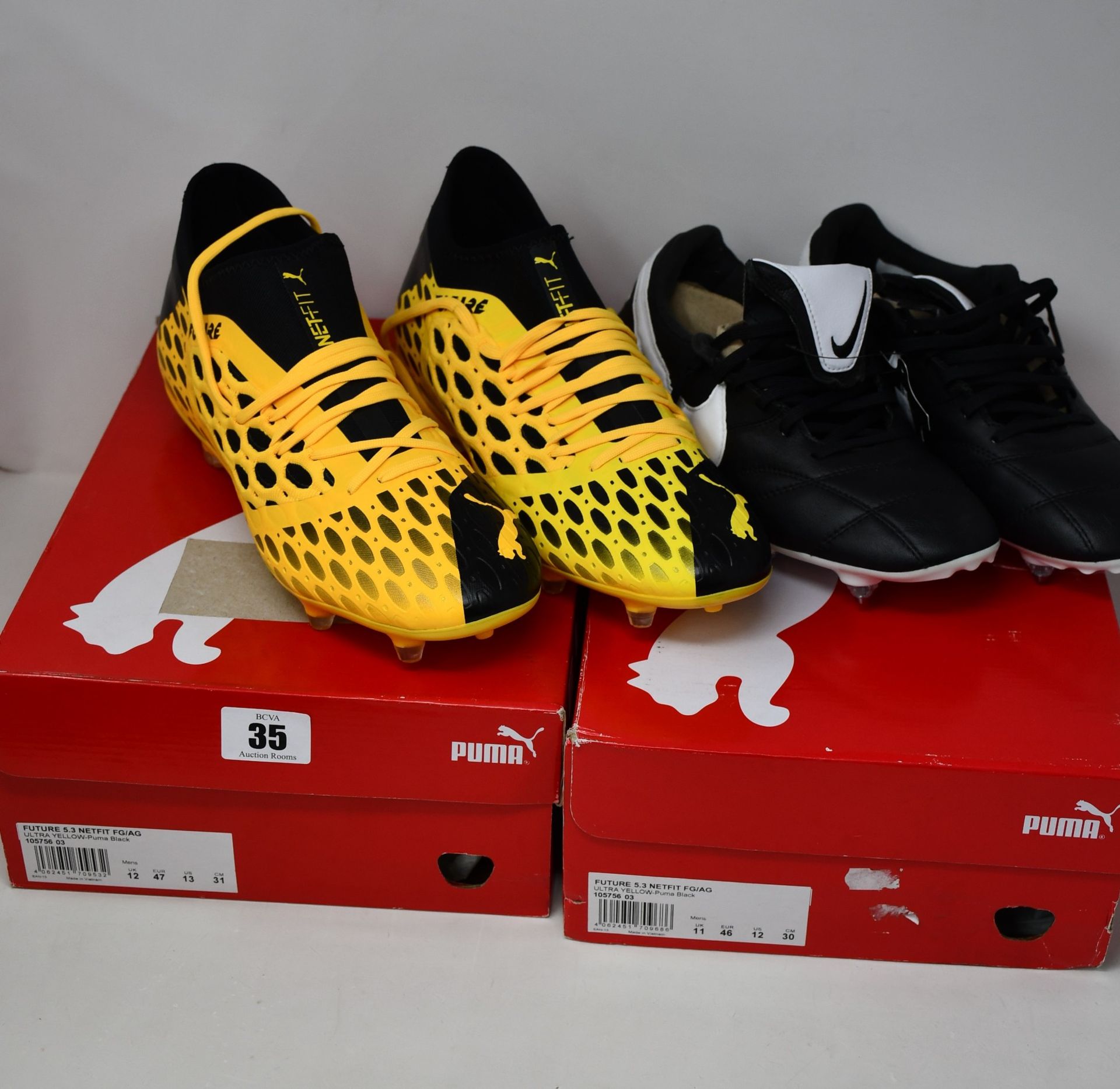 A pair of as new Nike Premier football boots (UK 8 - No box) together with two pairs of as new