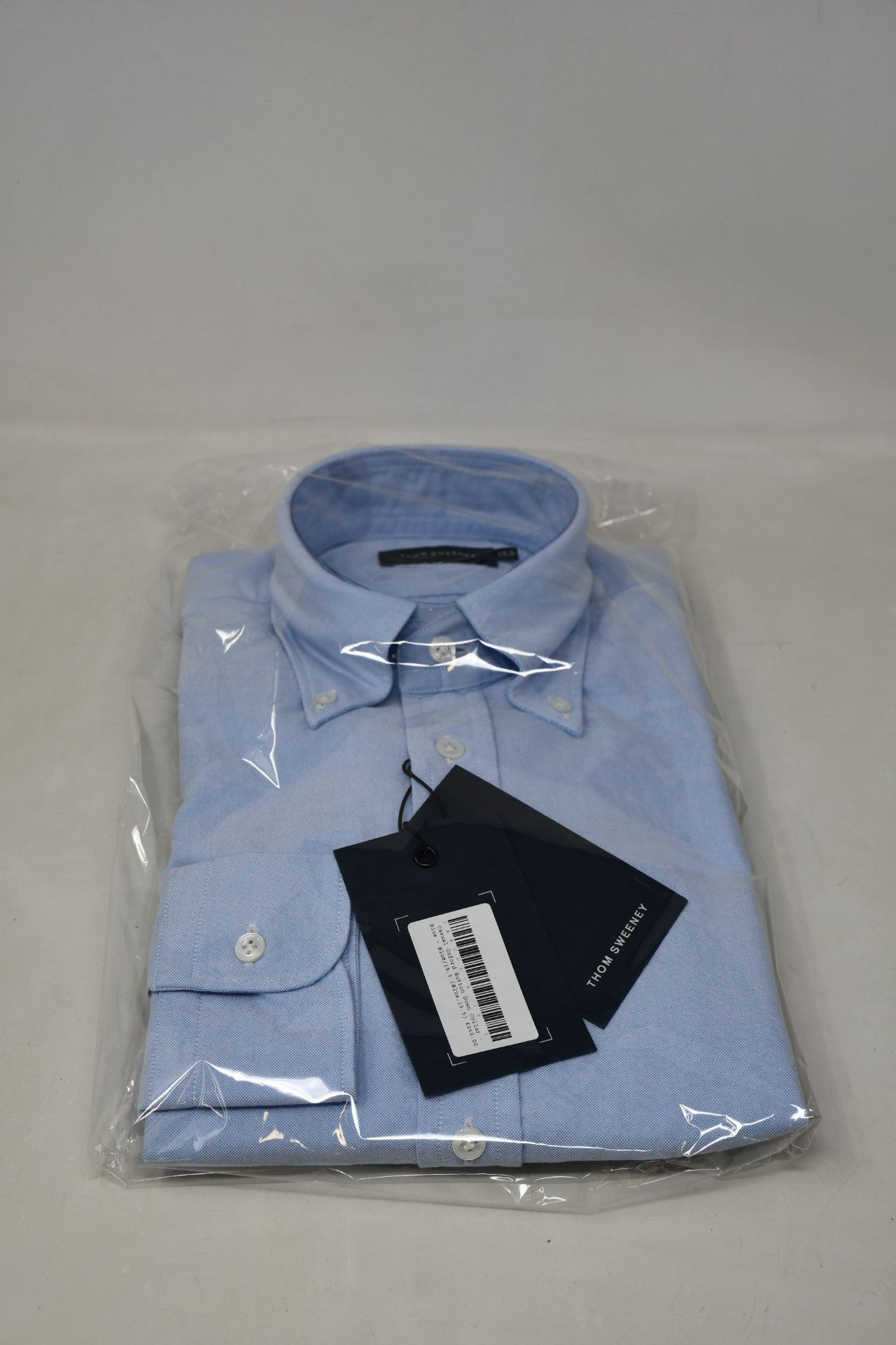 An as new Thom Sweeney casual Oxford button down collar blue shirt (14.5” - RRP £260).