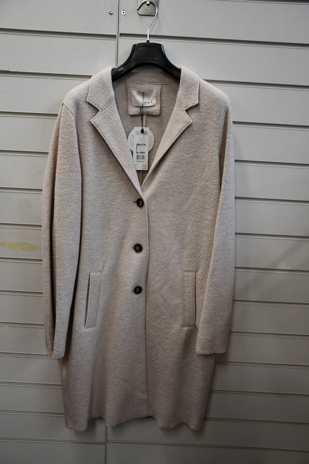An as new Oui wool coat in oatmeal (UK 12 - RRP £199).