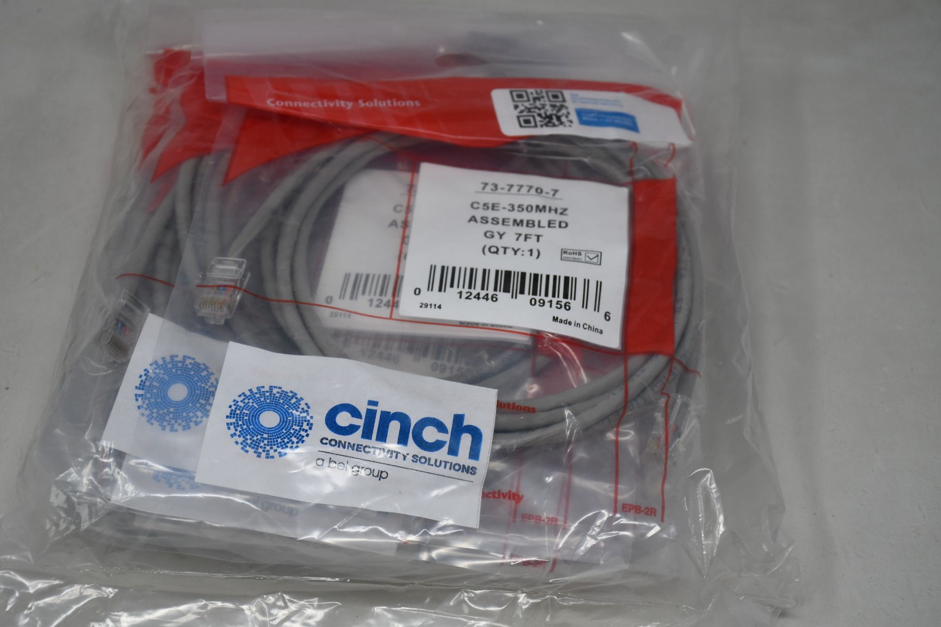 Five packs of ten as new 73-7770-7 Ethernet/Networking Cables in grey (7', C5E-350MHZ).