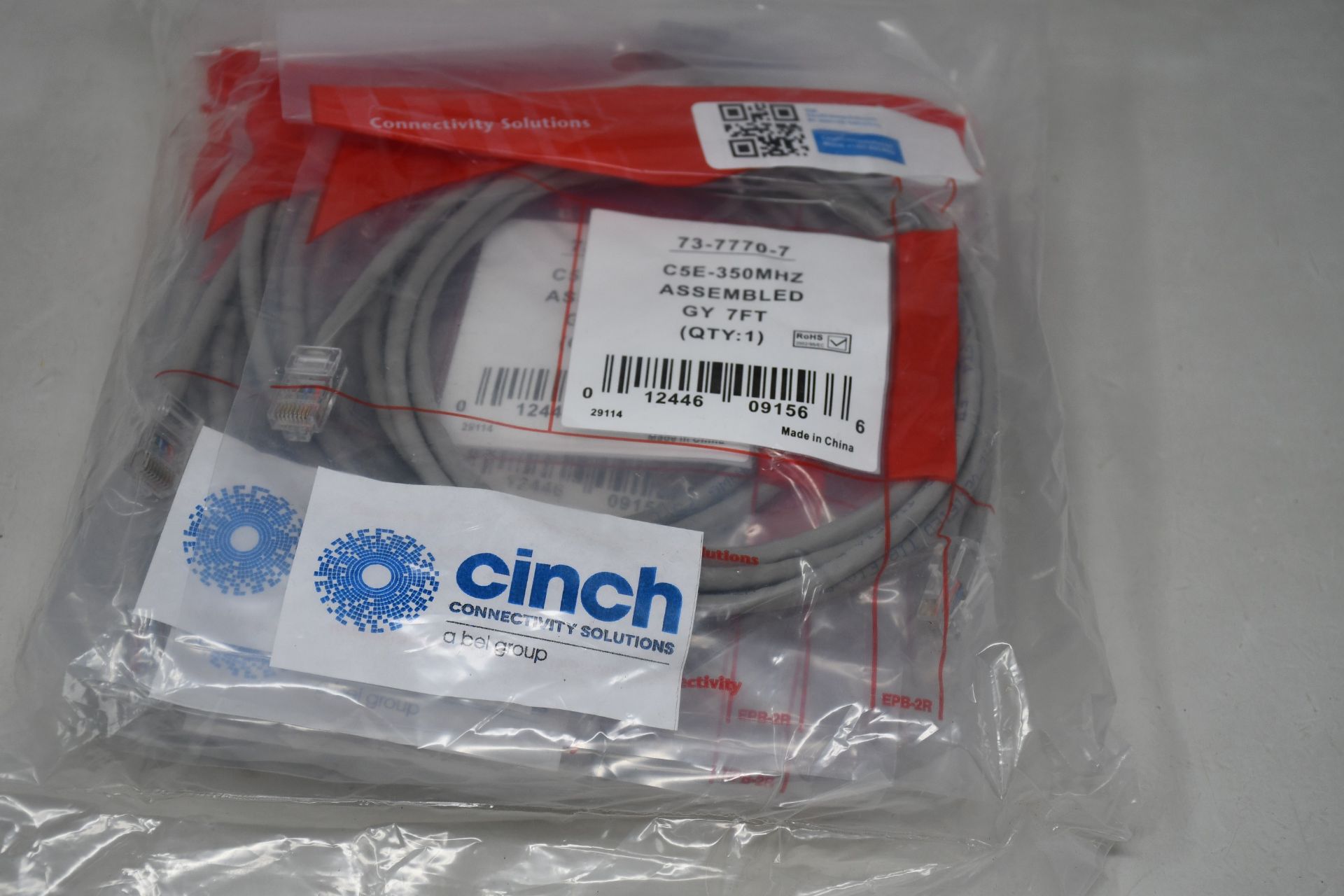 Five packs of ten as new 73-7770-7 Ethernet/Networking Cables in grey (7', C5E-350MHZ).