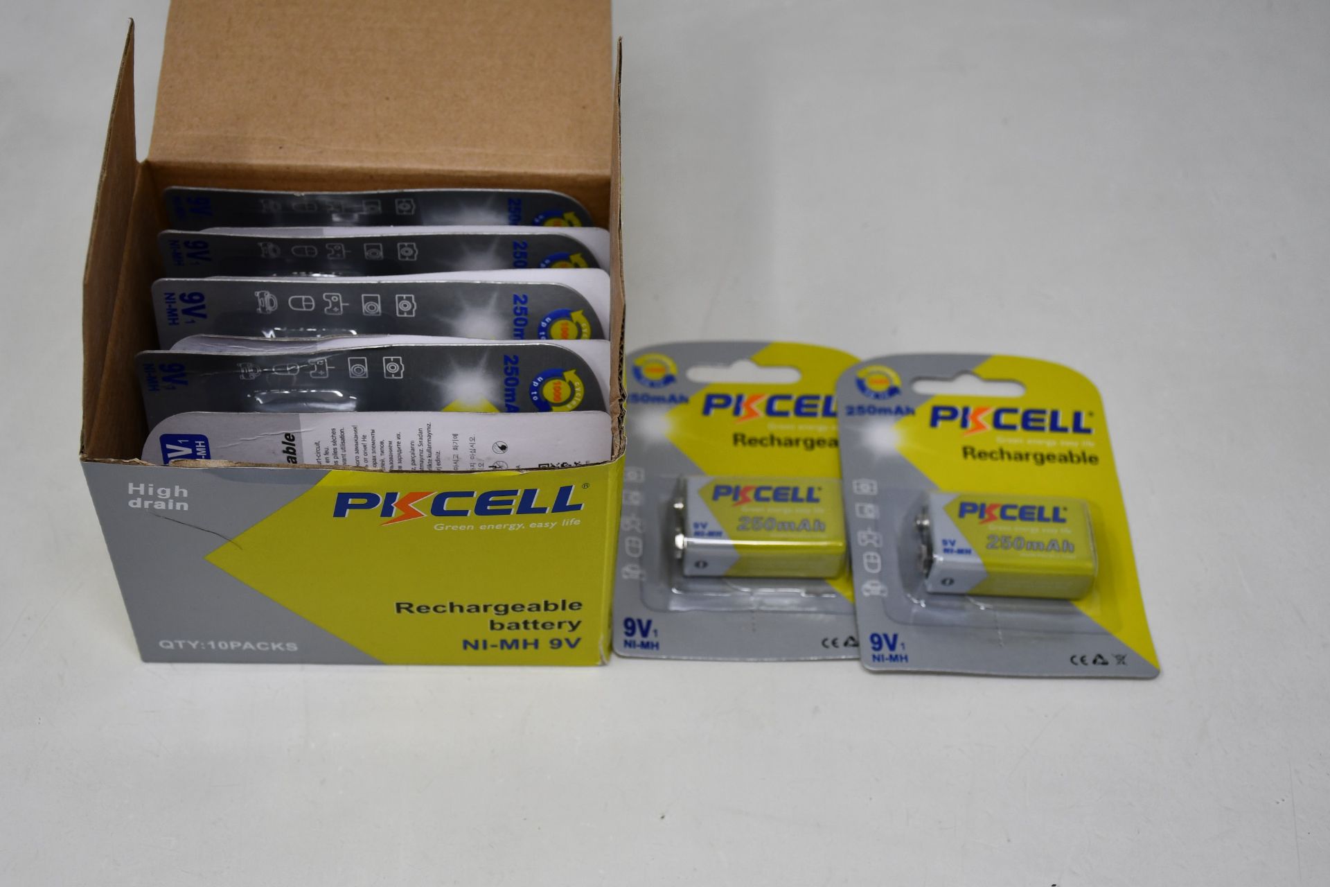 Six as new boxes of twelve x four packs of PKCell NI-MH AA 1300mAh rechargeable batteries.
