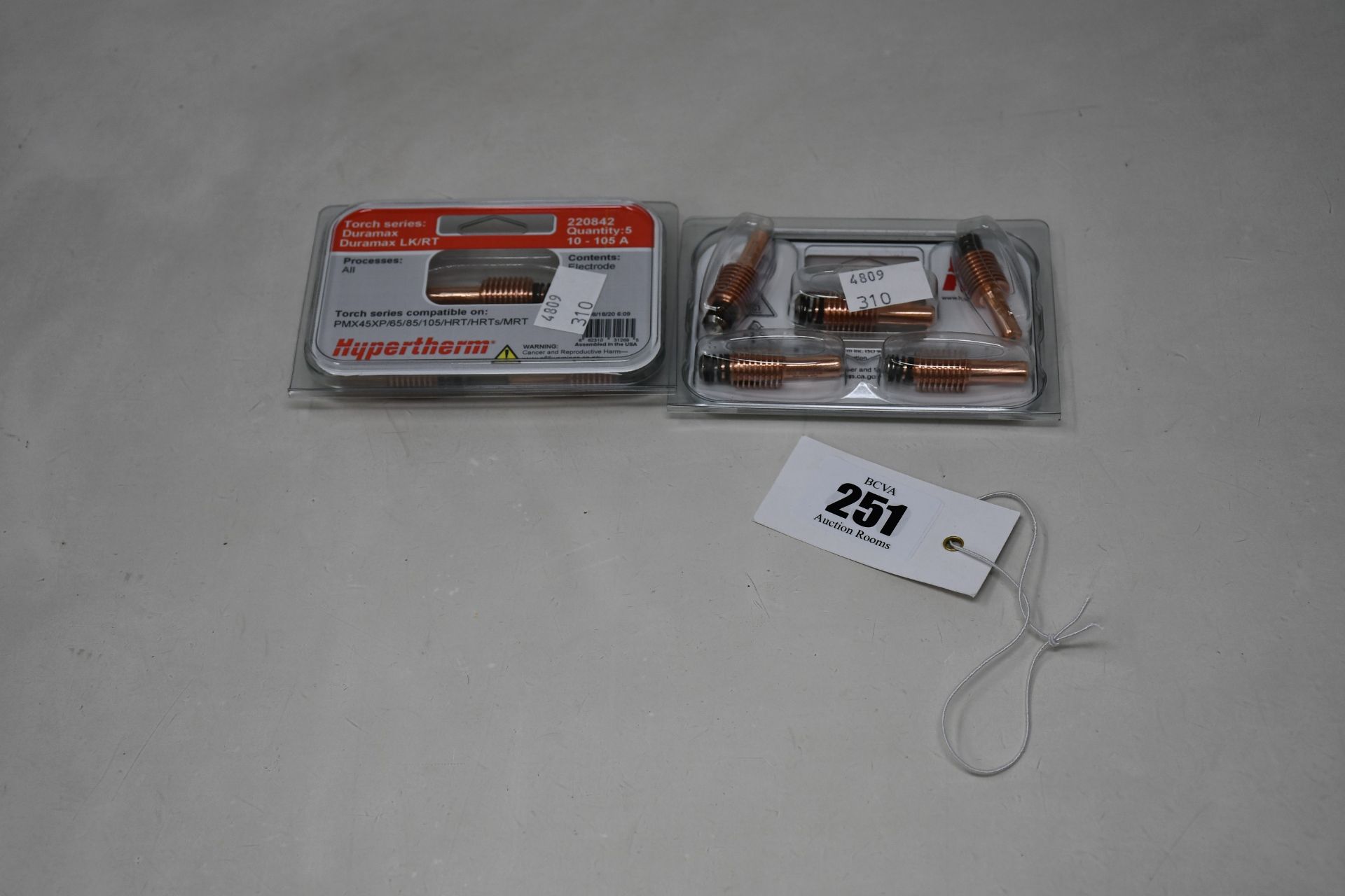 Six packs of five as new Hypertherm 220842 Electrodes (Torch series compatible on: PMX45XP/65/85/