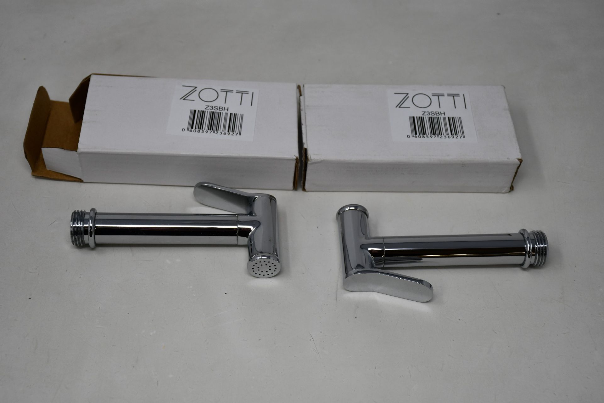 Ten Individually boxed as new ZOTTI Compact polished chrome Hand Held Toilet Bidet Heads (PN: