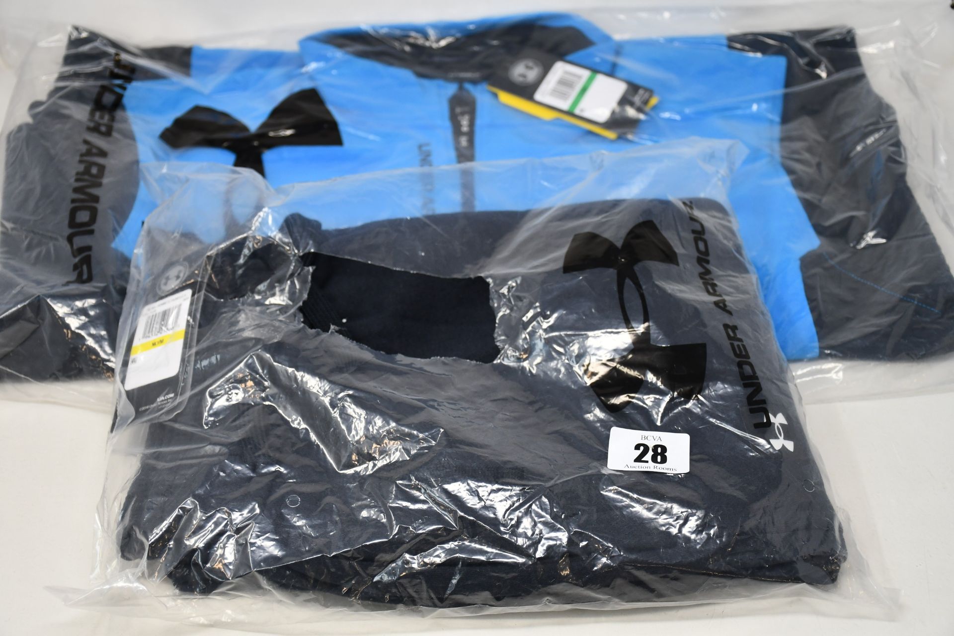 An as new Under Armour Rival fleece joggers (M - RRP £42) and two Storm Evolution Daytona ½ zip tops