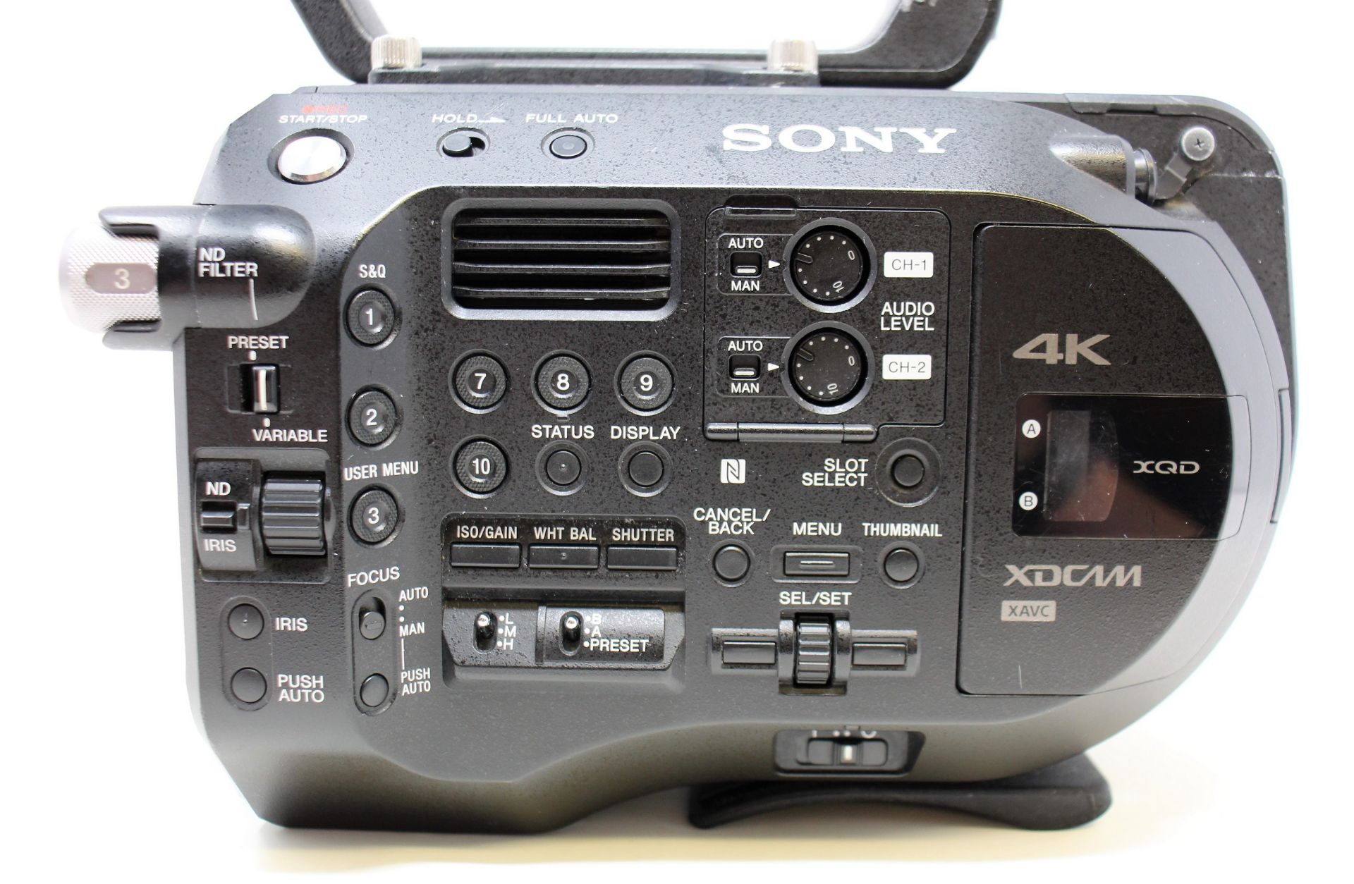 A pre-owned Sony PXW-FS7 II XDCAM 4K Super 35 E-mount Camera Body with Grip and LCD Monitor (M/N: - Image 2 of 33