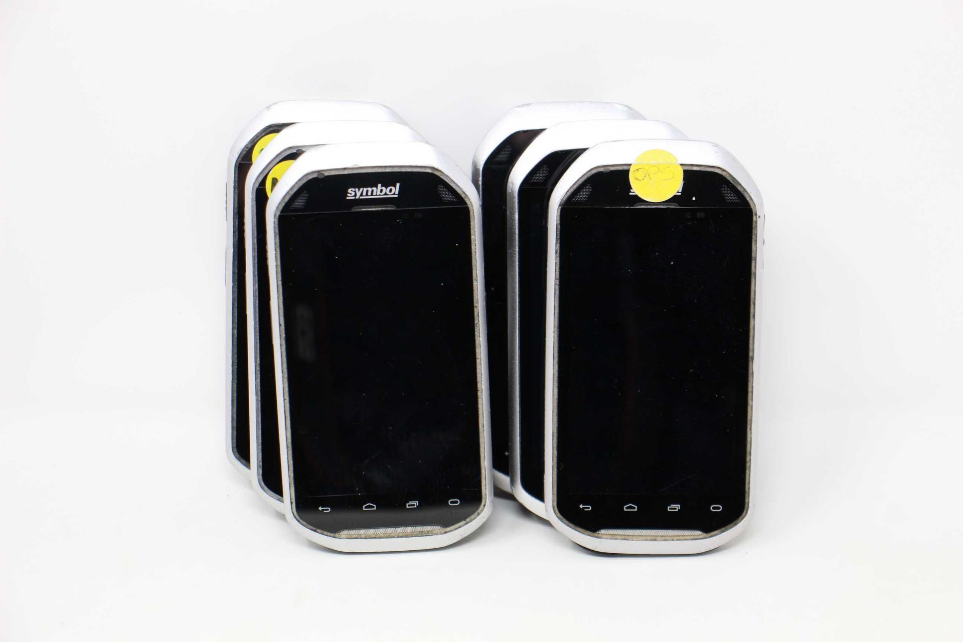 SOLD FOR PARTS: Six pre-owned Symbol MC40 Mobile Computer Barcode Scanners (5 x MC40N0-SCJ3R01, 1