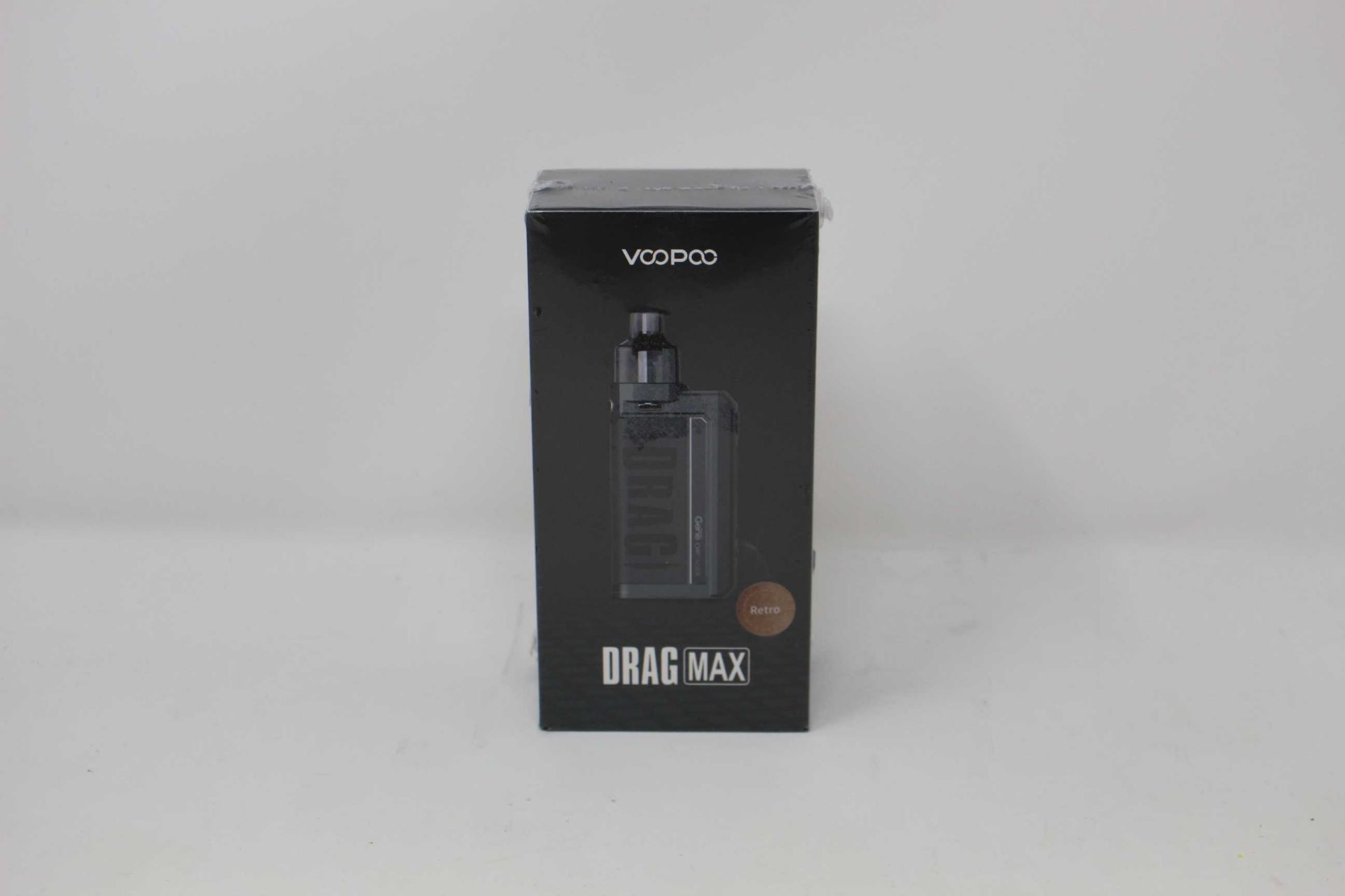 A boxed as new VooPoo Drag Max Vape Kit in Vintage Grey (Box sealed) (Over 18's only).