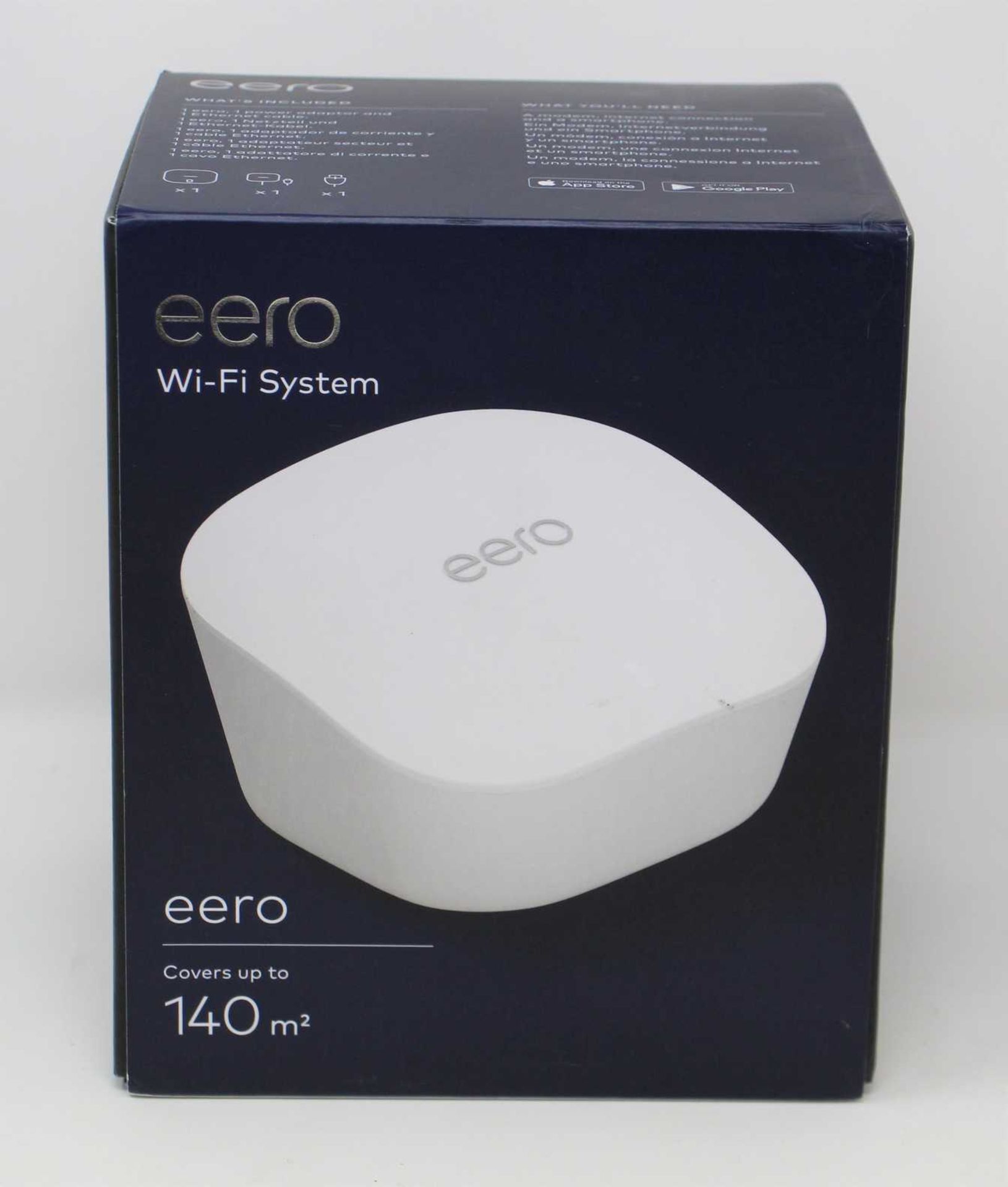 A boxed as new eero Mesh Wi-Fi Router (Model: J010114) (Box opened).