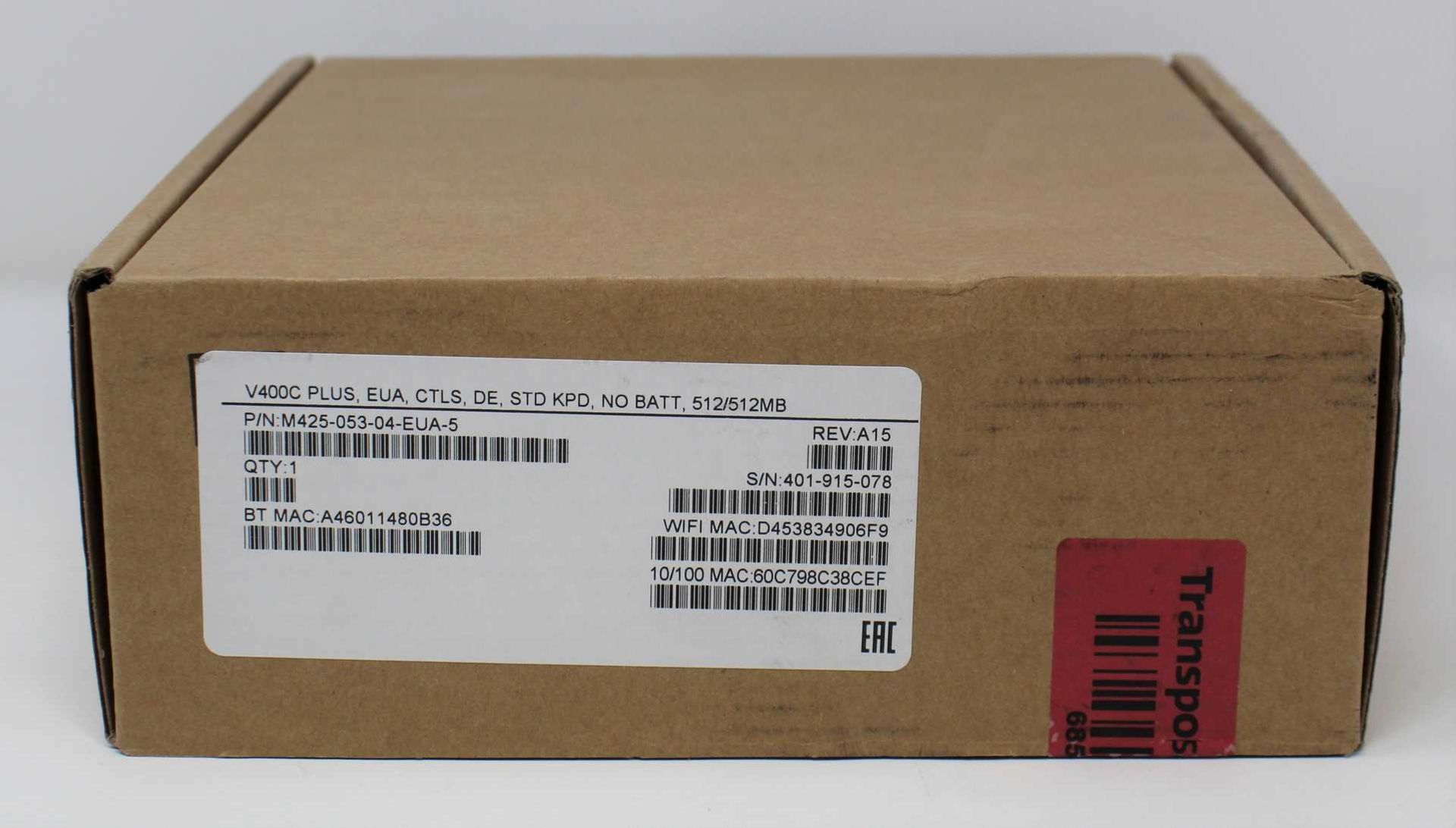 A boxed as new Verifone V400C Plus Touchscreen Payment Terminal (VC400C PLUS, EUA, CTLS, DE, STD